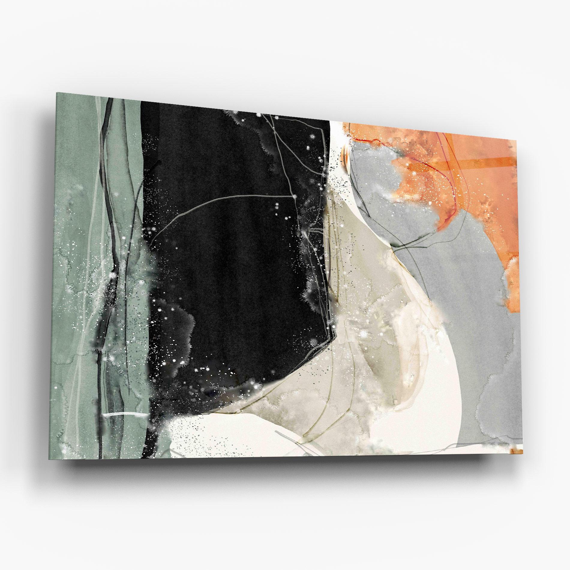 Glasbild Beautiful White Drops mockup 6