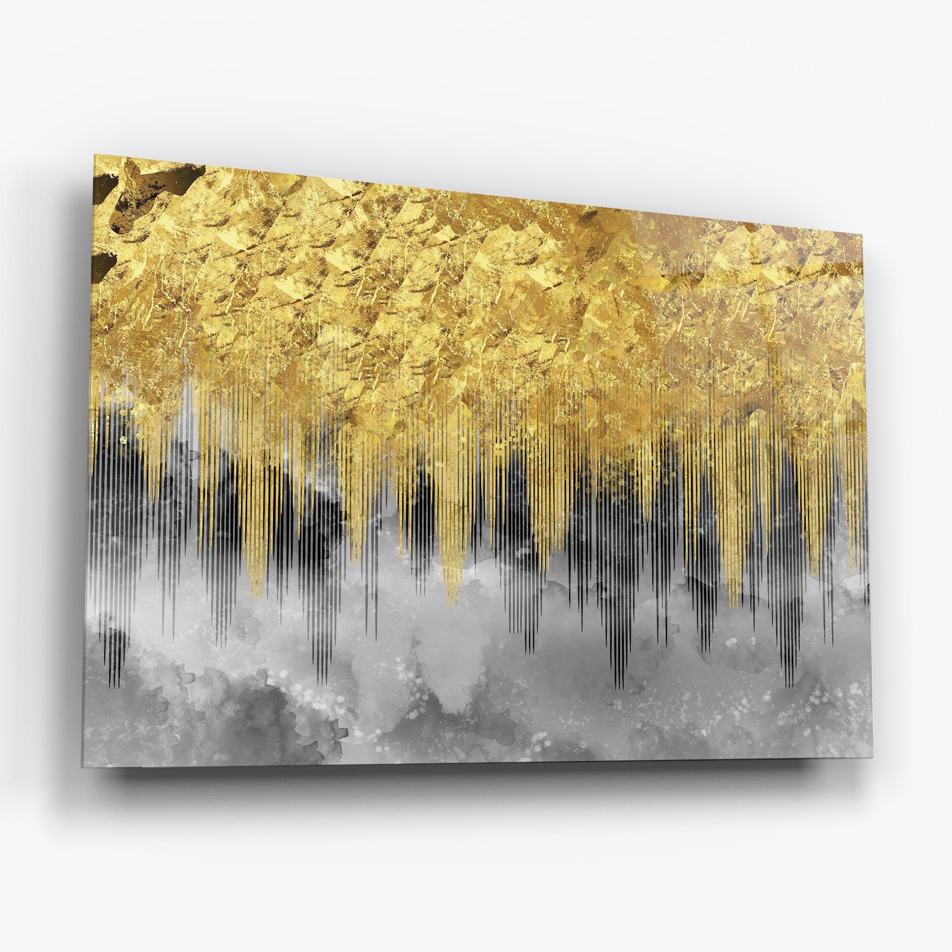 Glasbild Golden Grey mockup 6