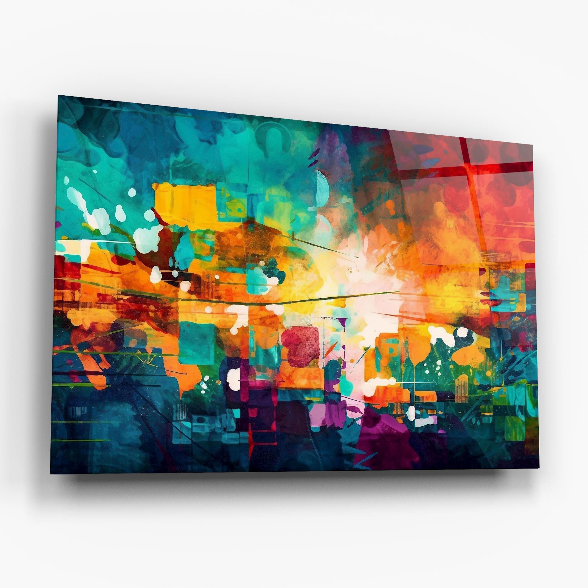 Vibrant Colors On Blue Background mockup 6