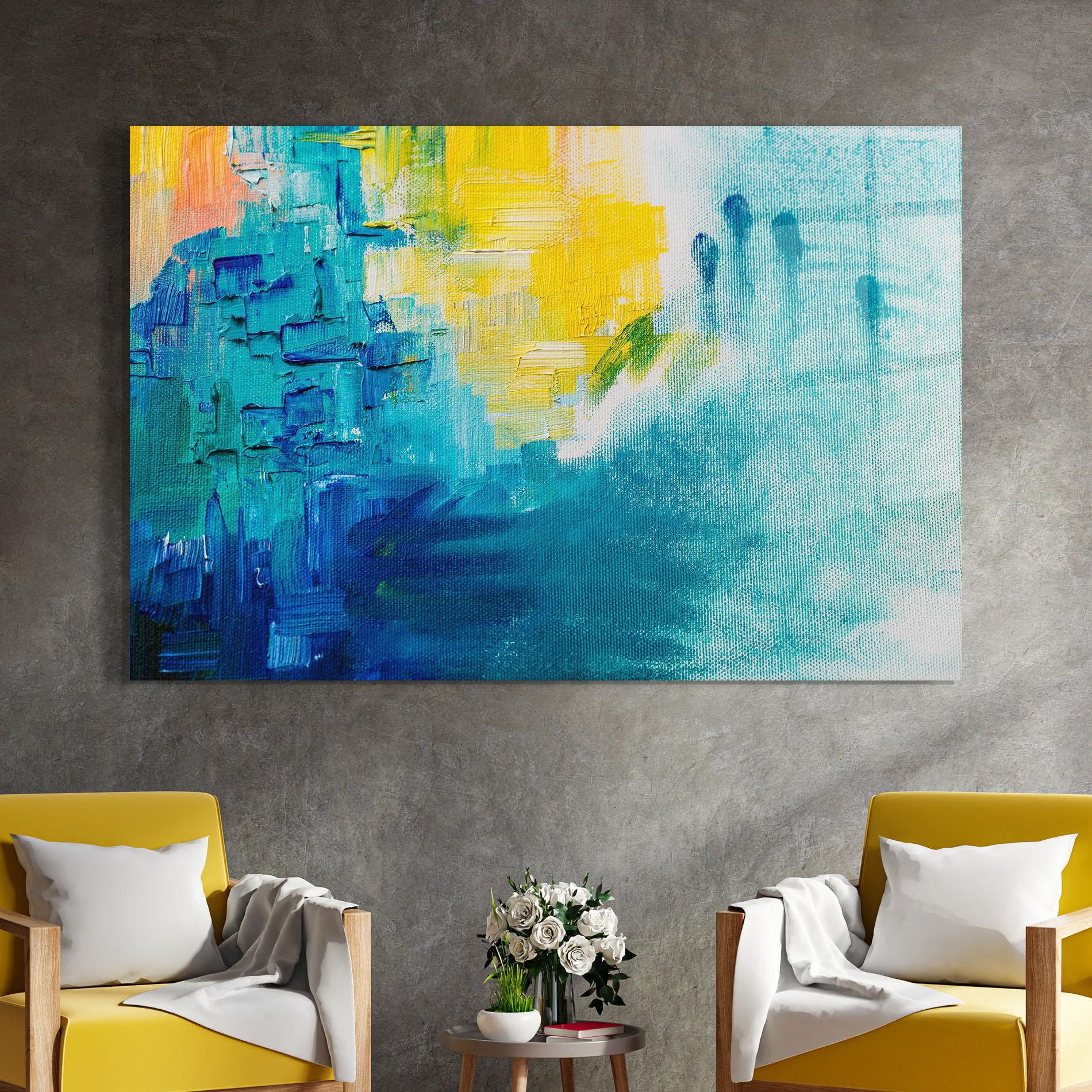 Glasbild Abstract Hand Mark mockup 4