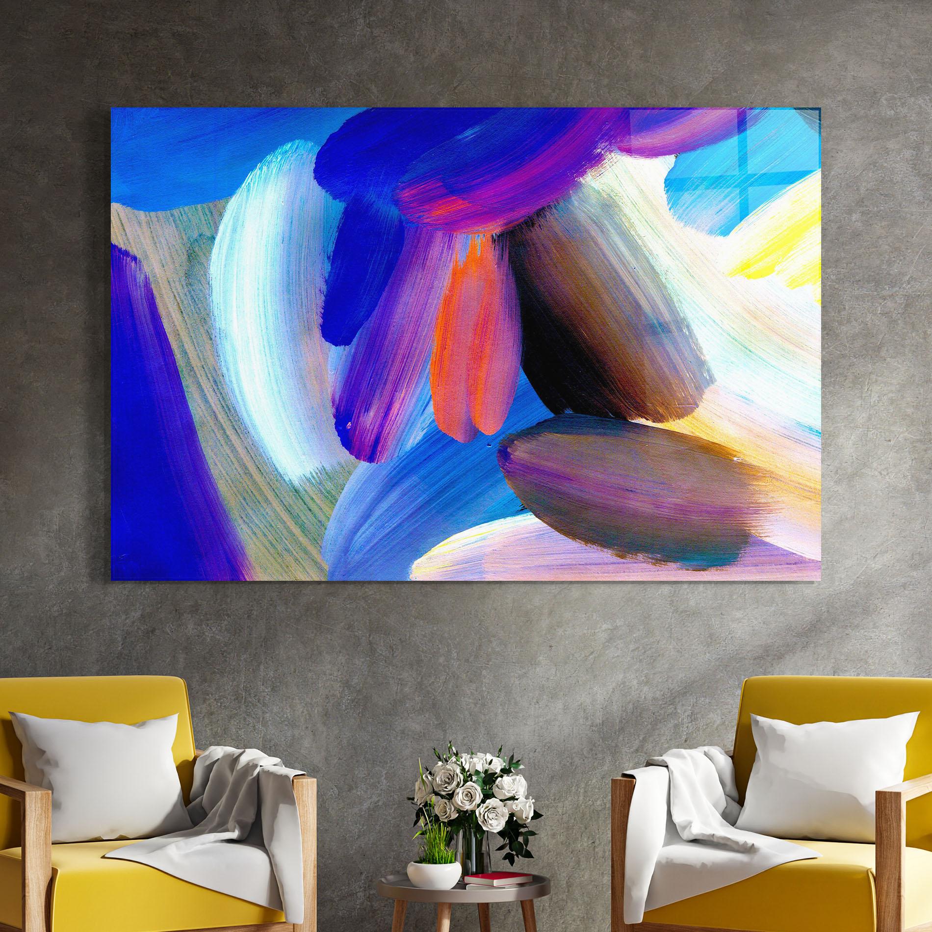 Glasbild Colorful Abstract mockup 4