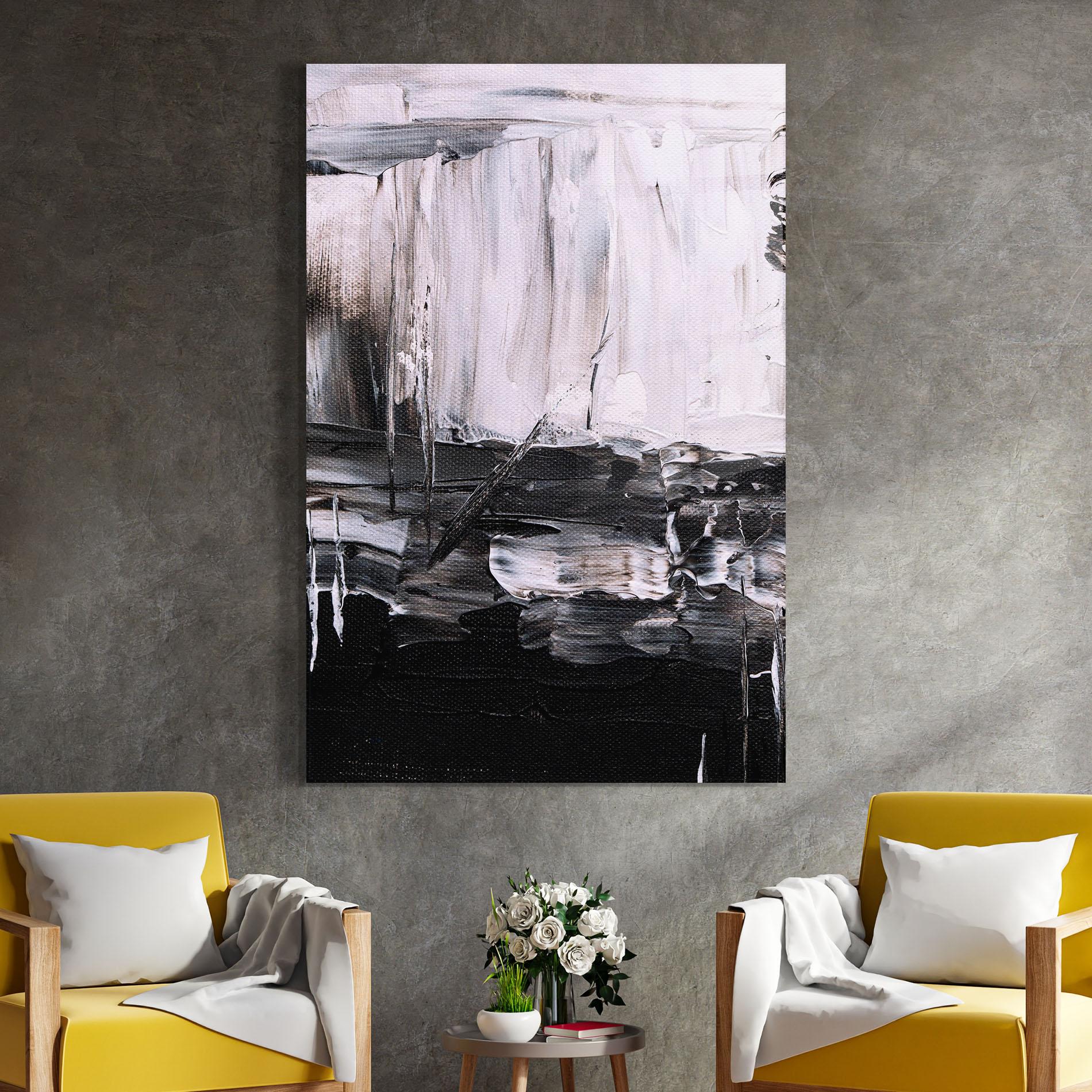 Glasbild Abstract Paintings mockup 4