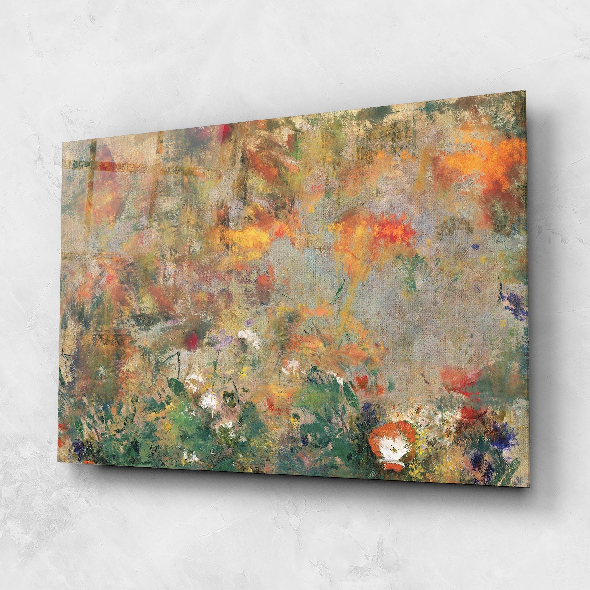 Glasbild Abstract Flowers mockup 1