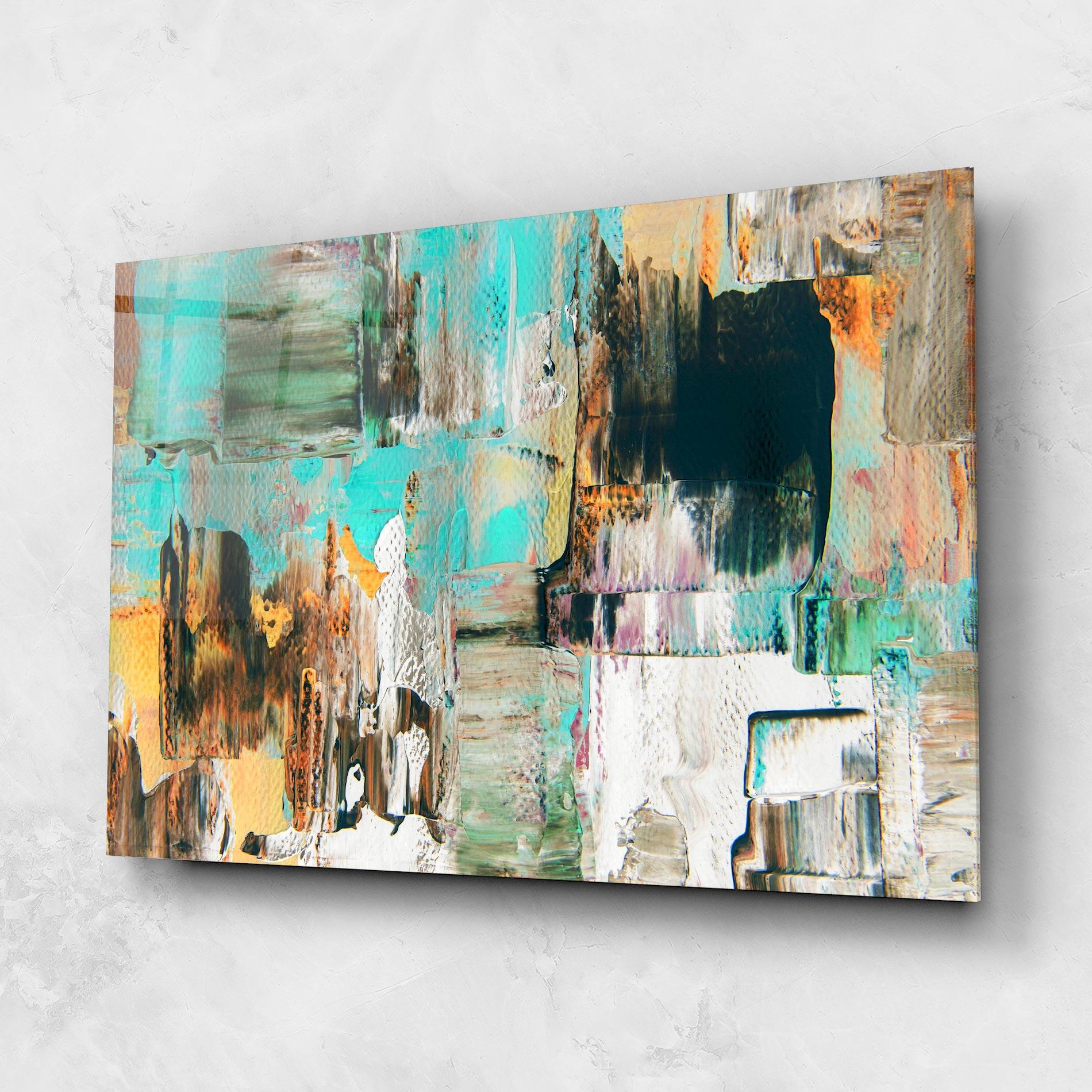 Glasbild Acrylic Textured Paint mockup 1