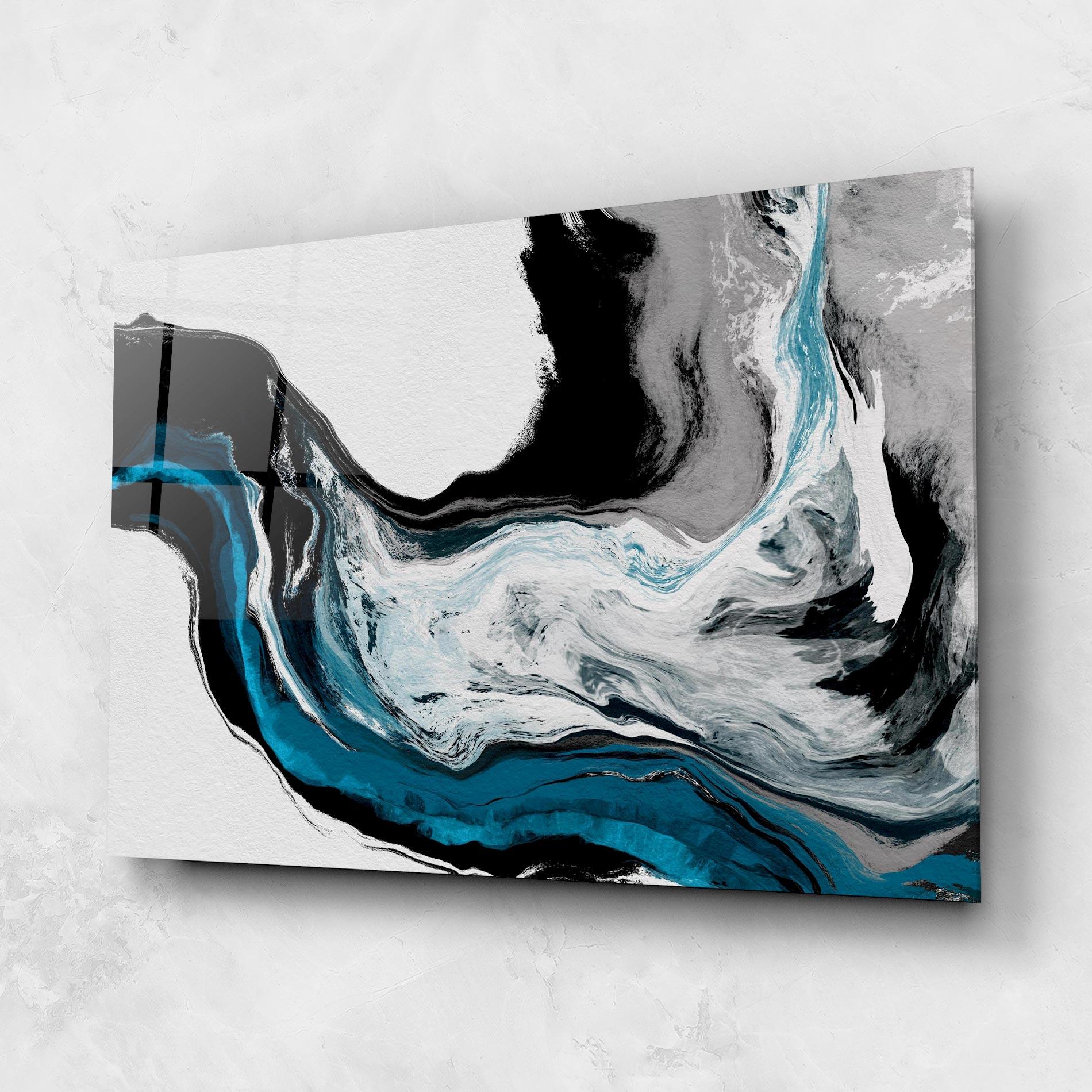 Glasbild Beautiful Abstract Wave mockup 1