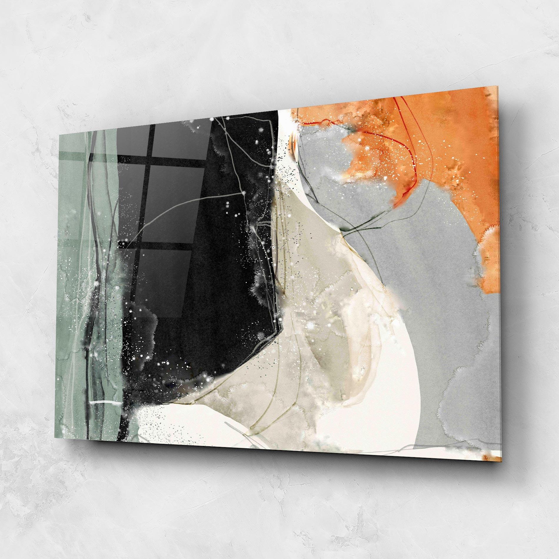 Glasbild Beautiful White Drops mockup 1