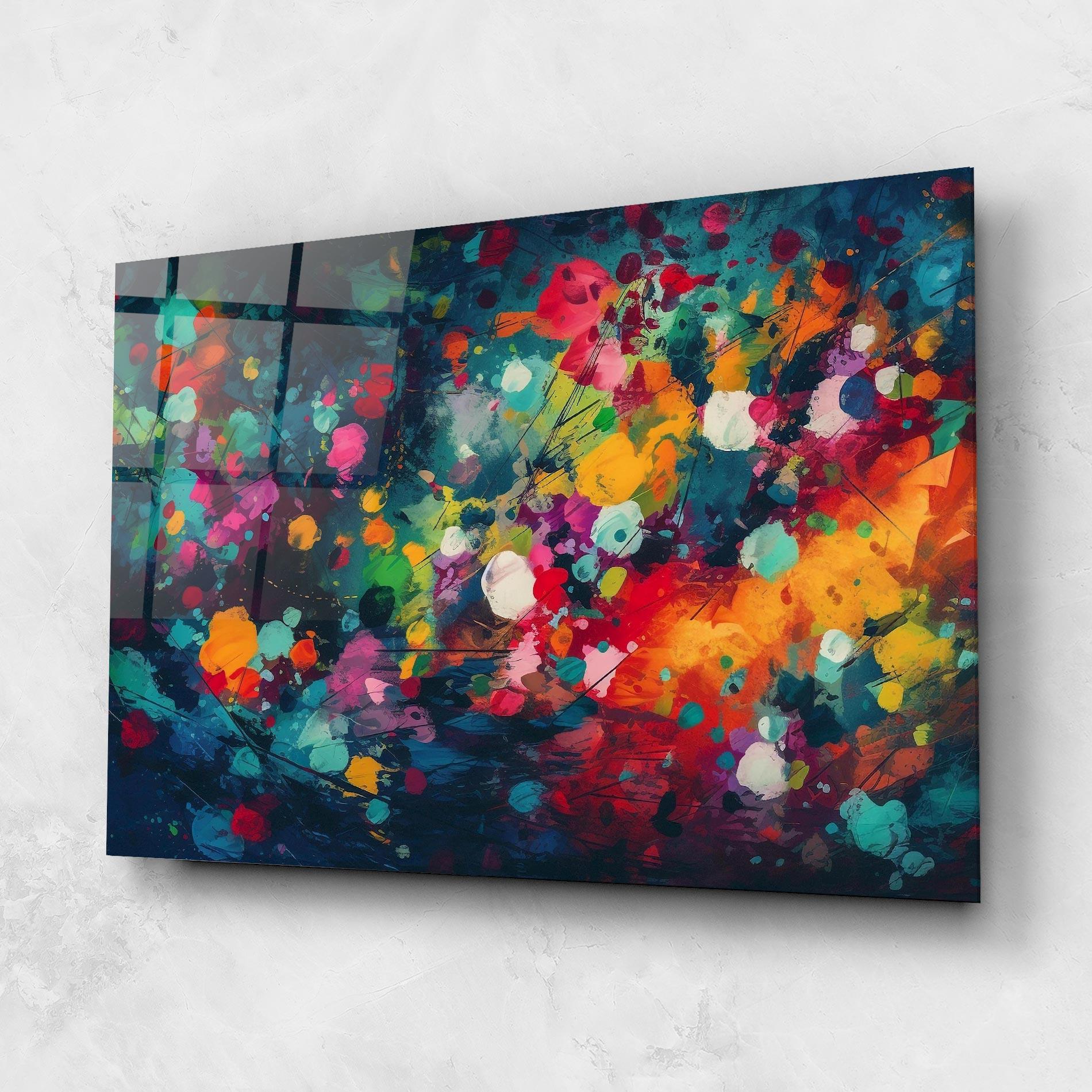 Glasbild Colors Blue Background mockup 1