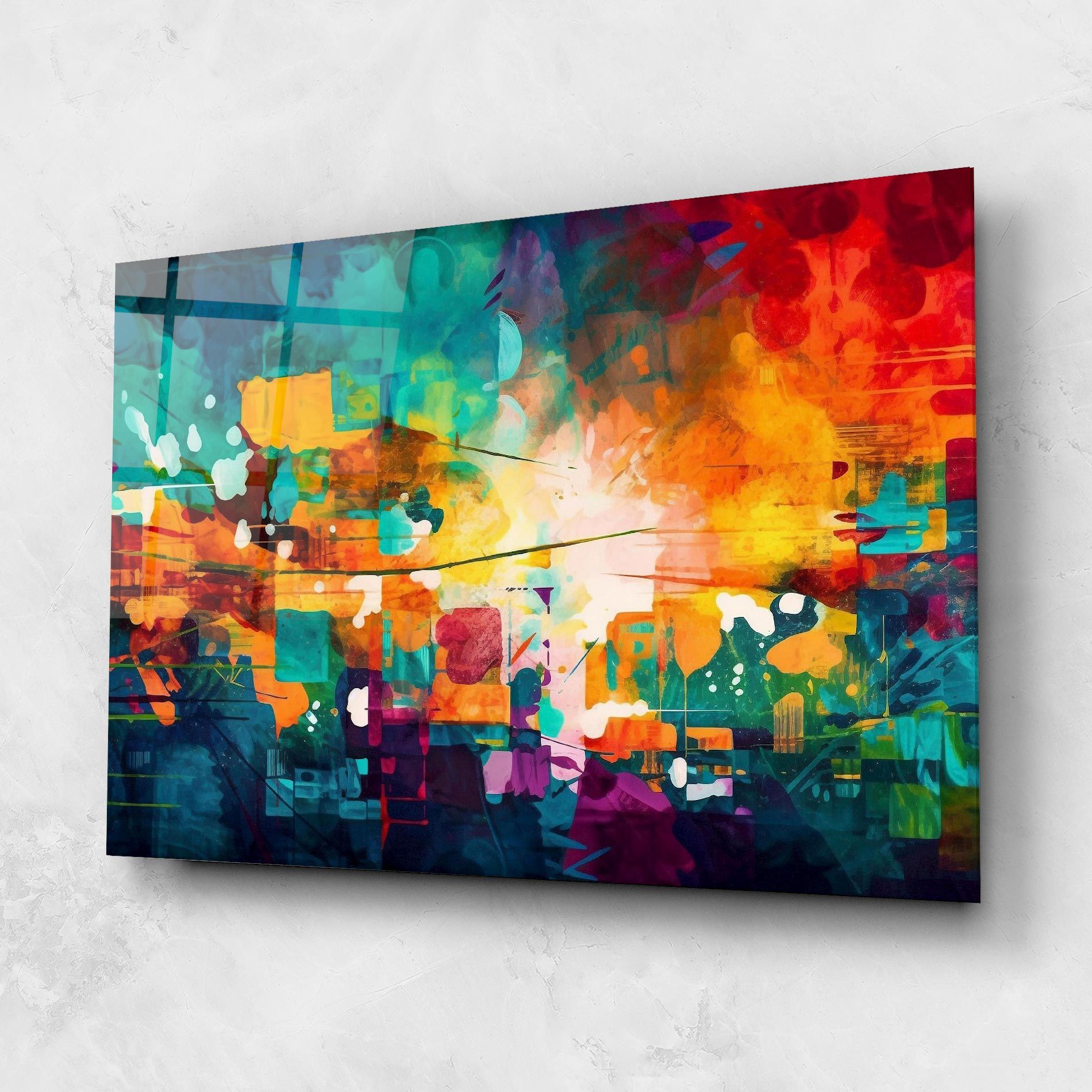 Vibrant Colors On Blue Background mockup 1