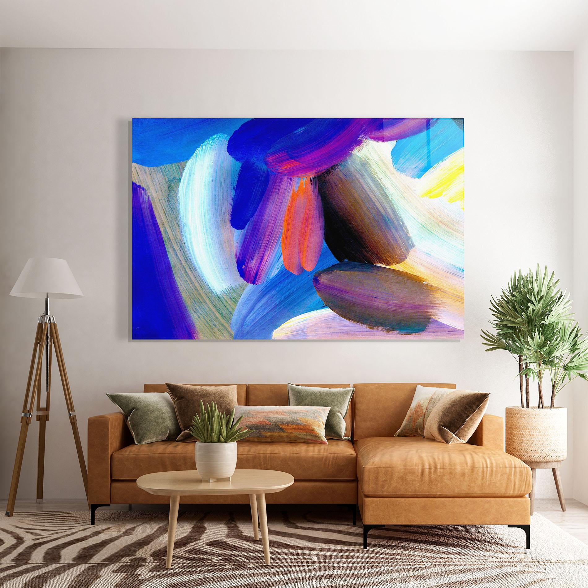 Glasbild Colorful Abstract mockup 7