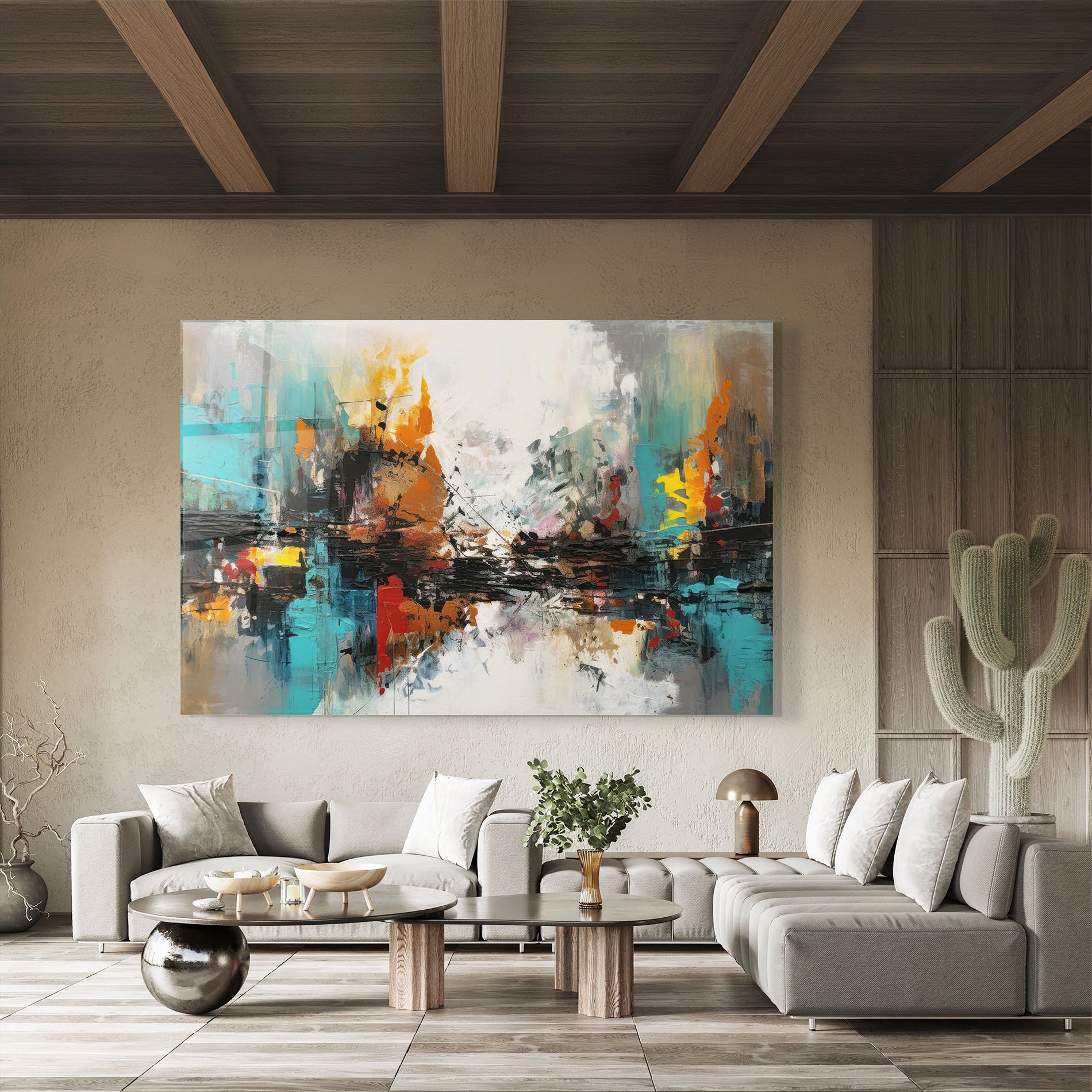 Abstract City Painting mockup 8