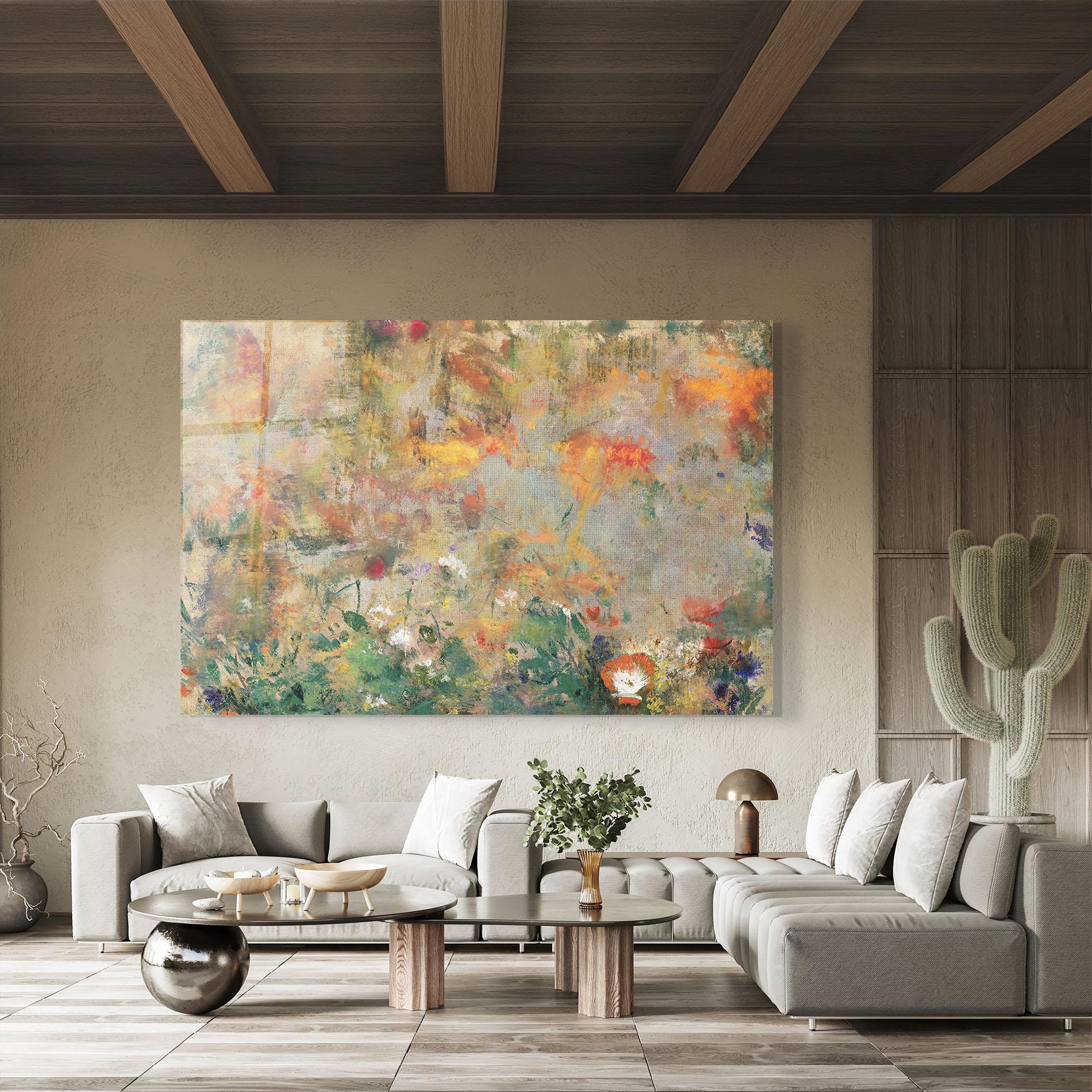 Glasbild Abstract Flowers mockup 8