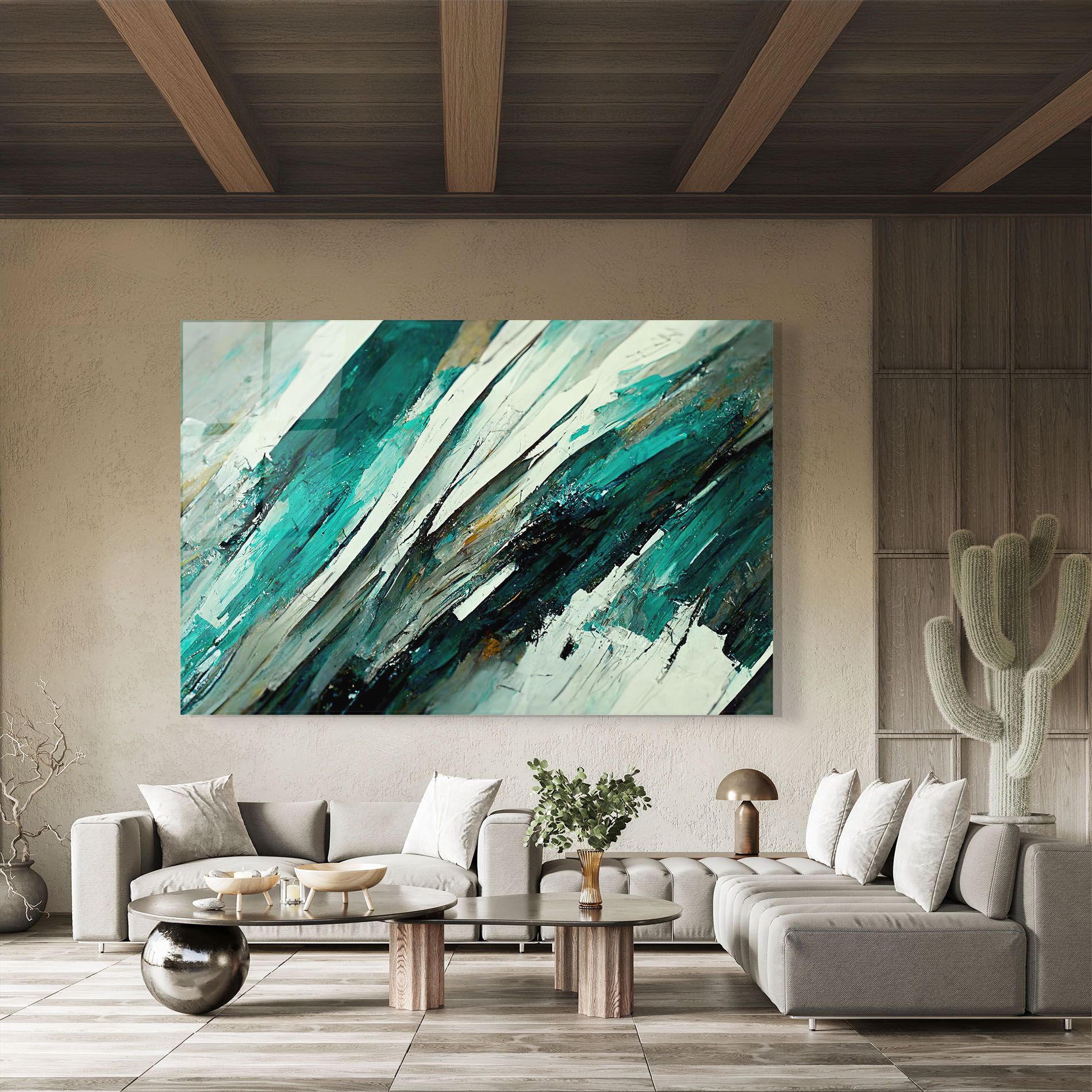 Abstract Green Artwork mockup 8