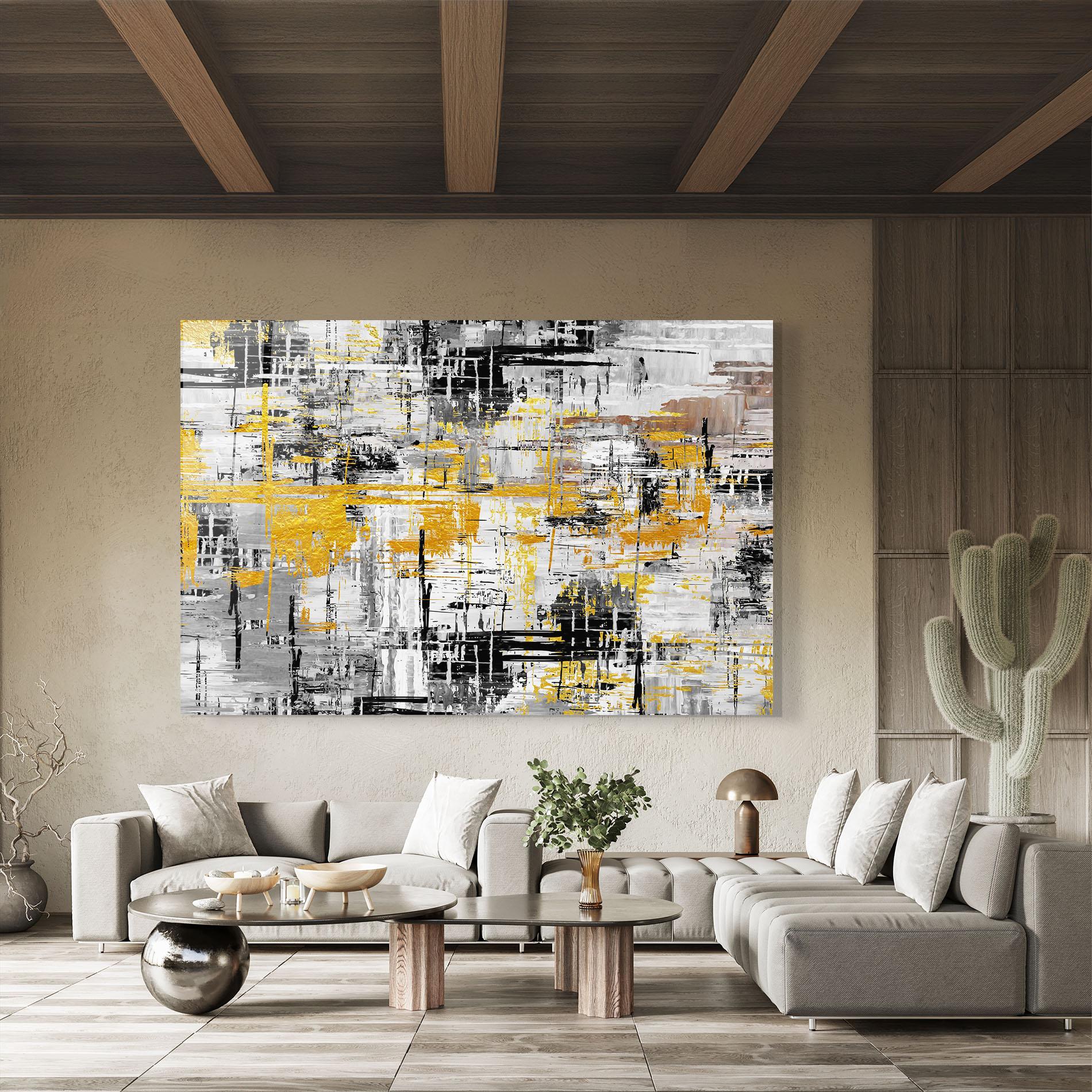 Glasbild Abstract Mix Color mockup 8