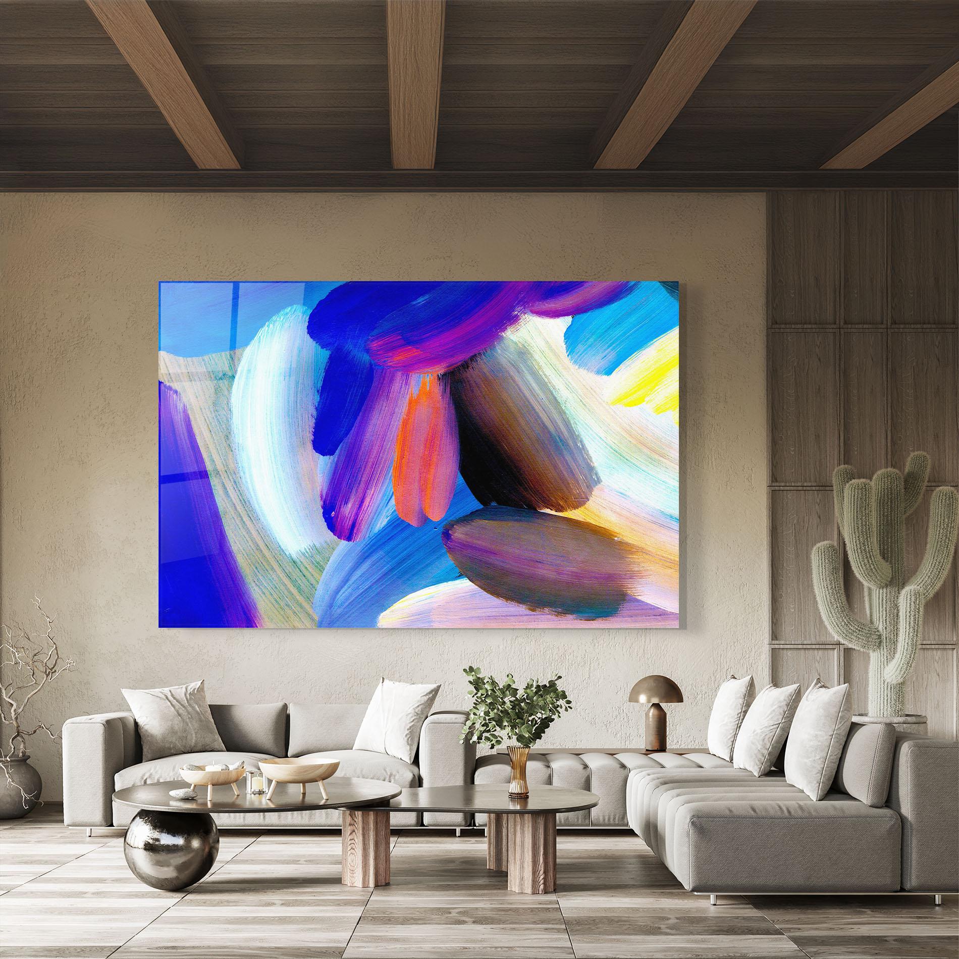 Glasbild Colorful Abstract mockup 8