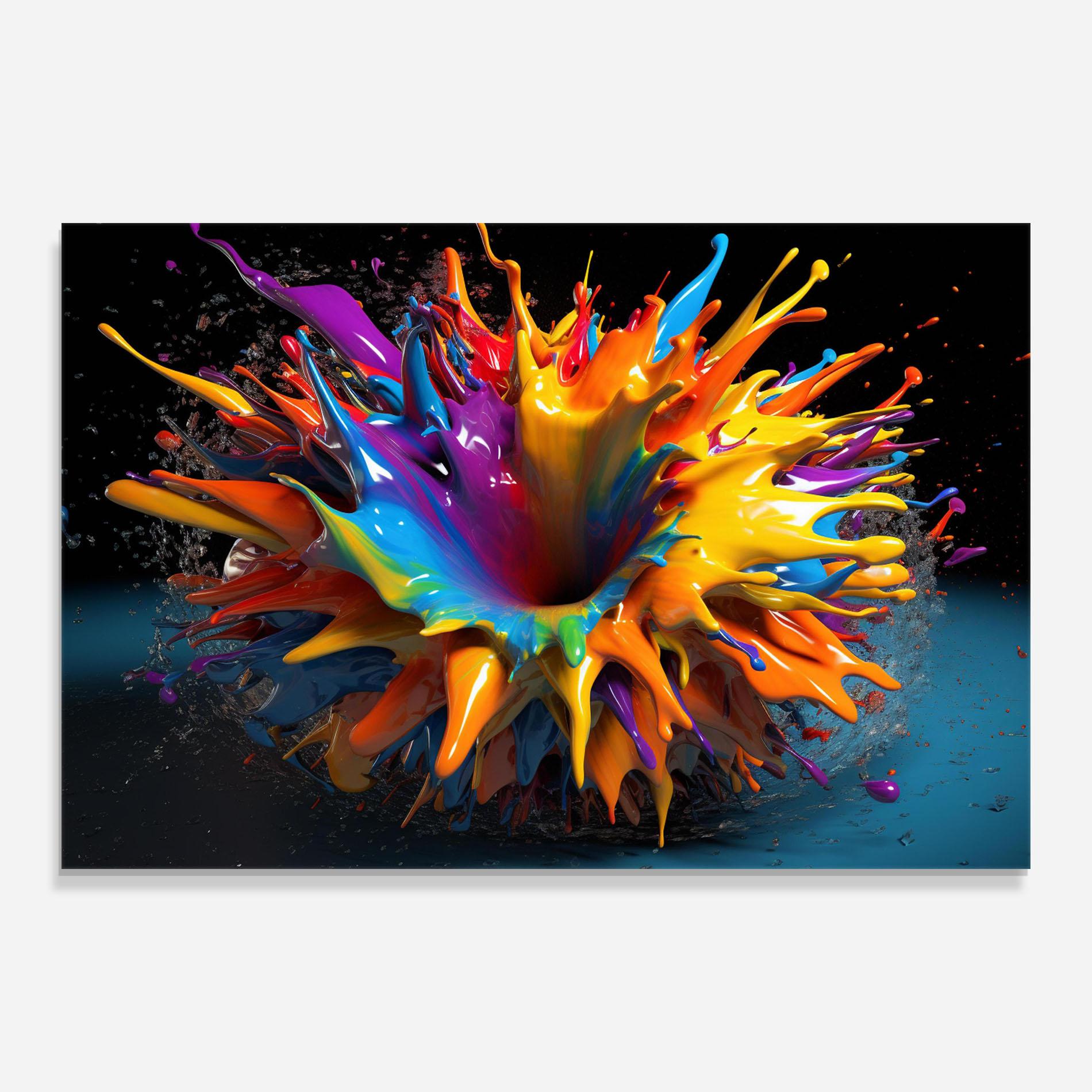 Glasbild 3d Color Splash mockup 0