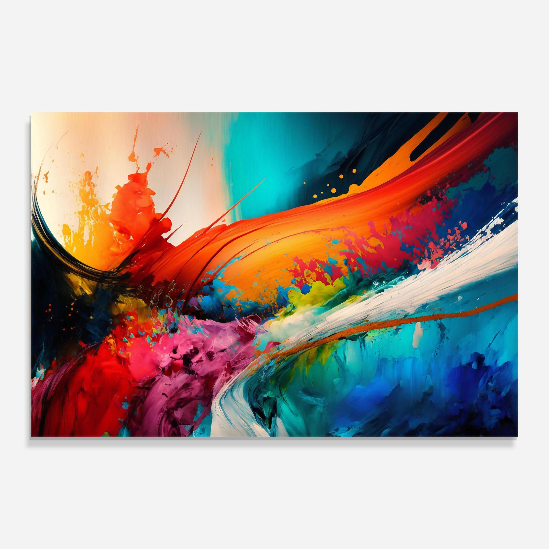 Glasbild Art Brush Strokes mockup 0