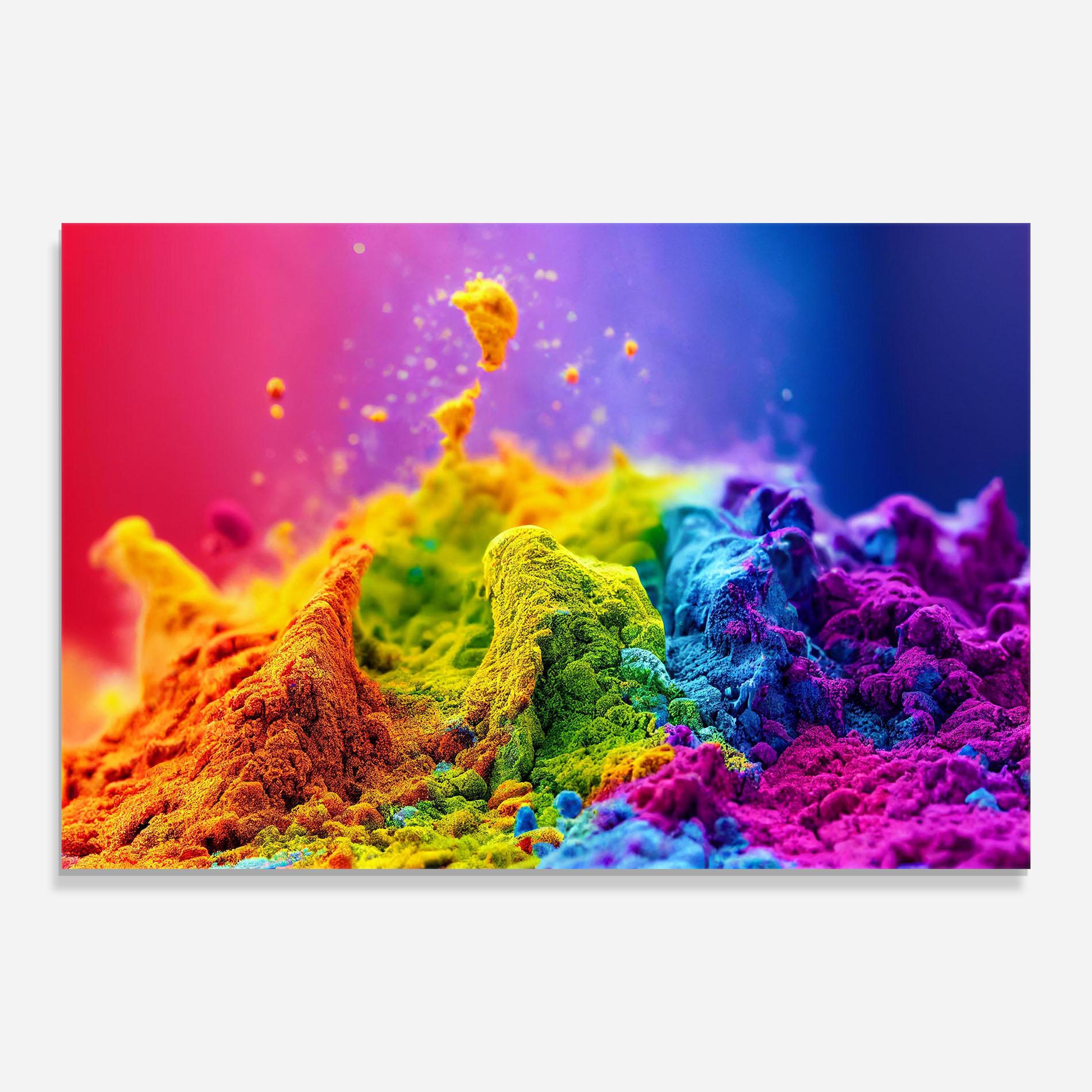 Glasbild Color Powder Explosion mockup 0
