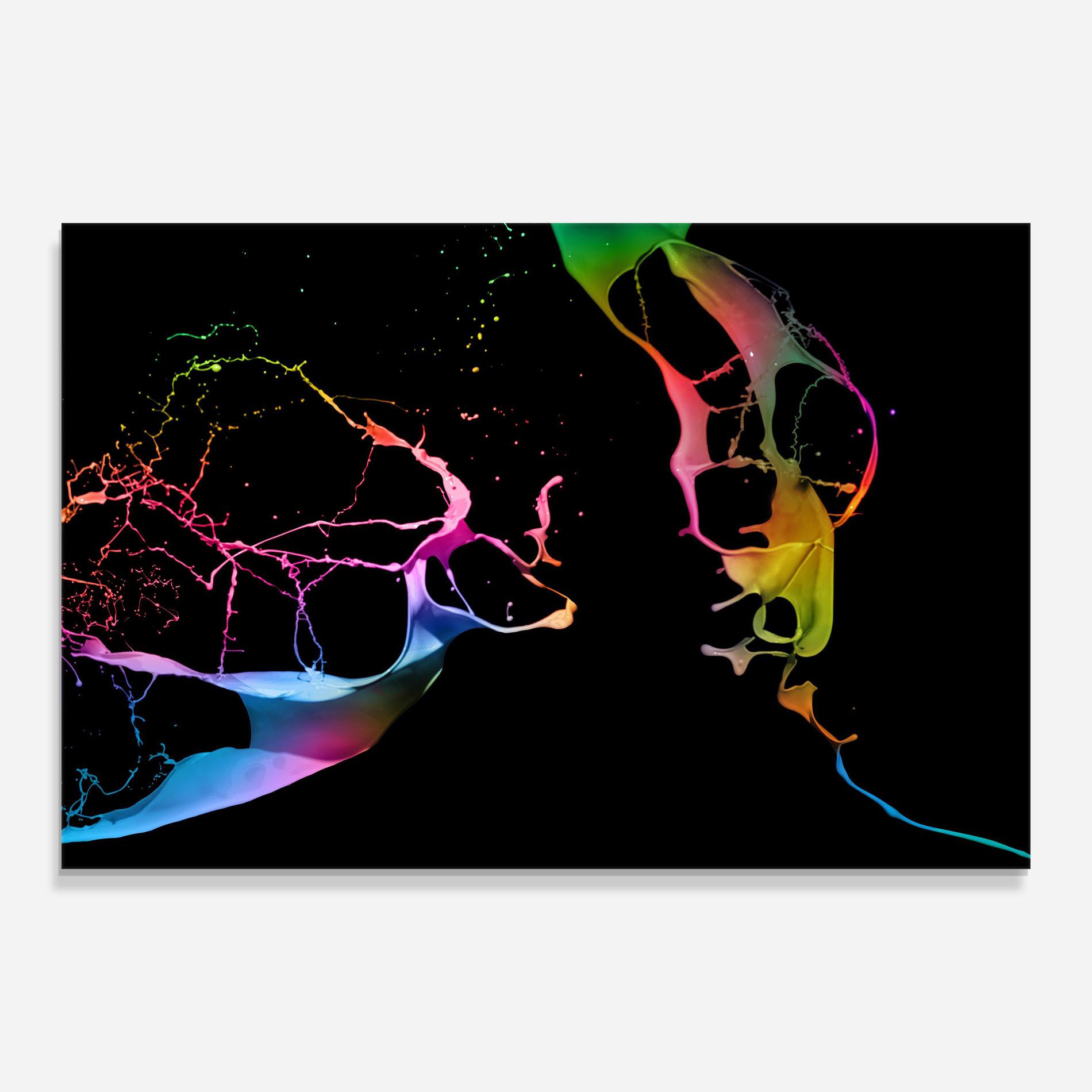 Glasbild Paint Splashes mockup 0