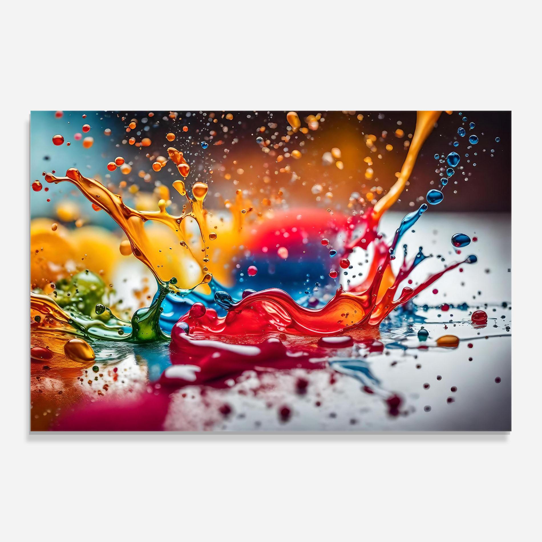Glasbild Water Color Splash mockup 0