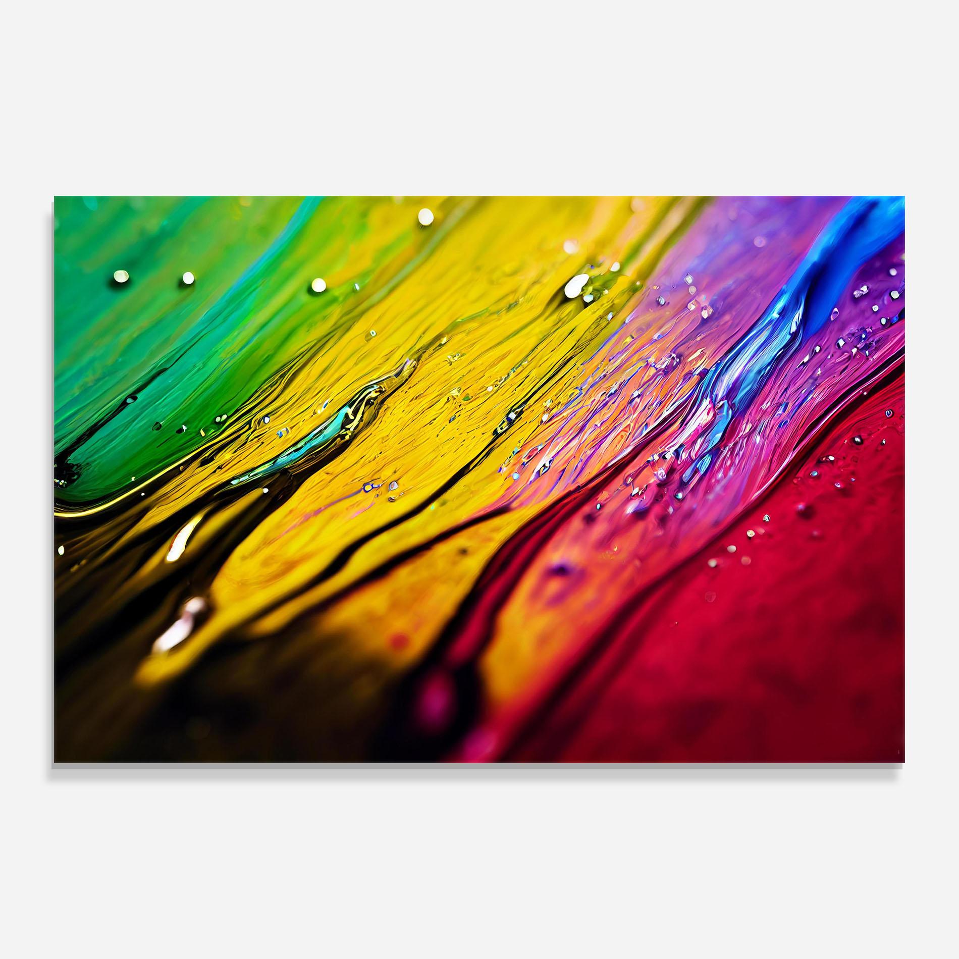 Glasbild Yellow Green mockup 0