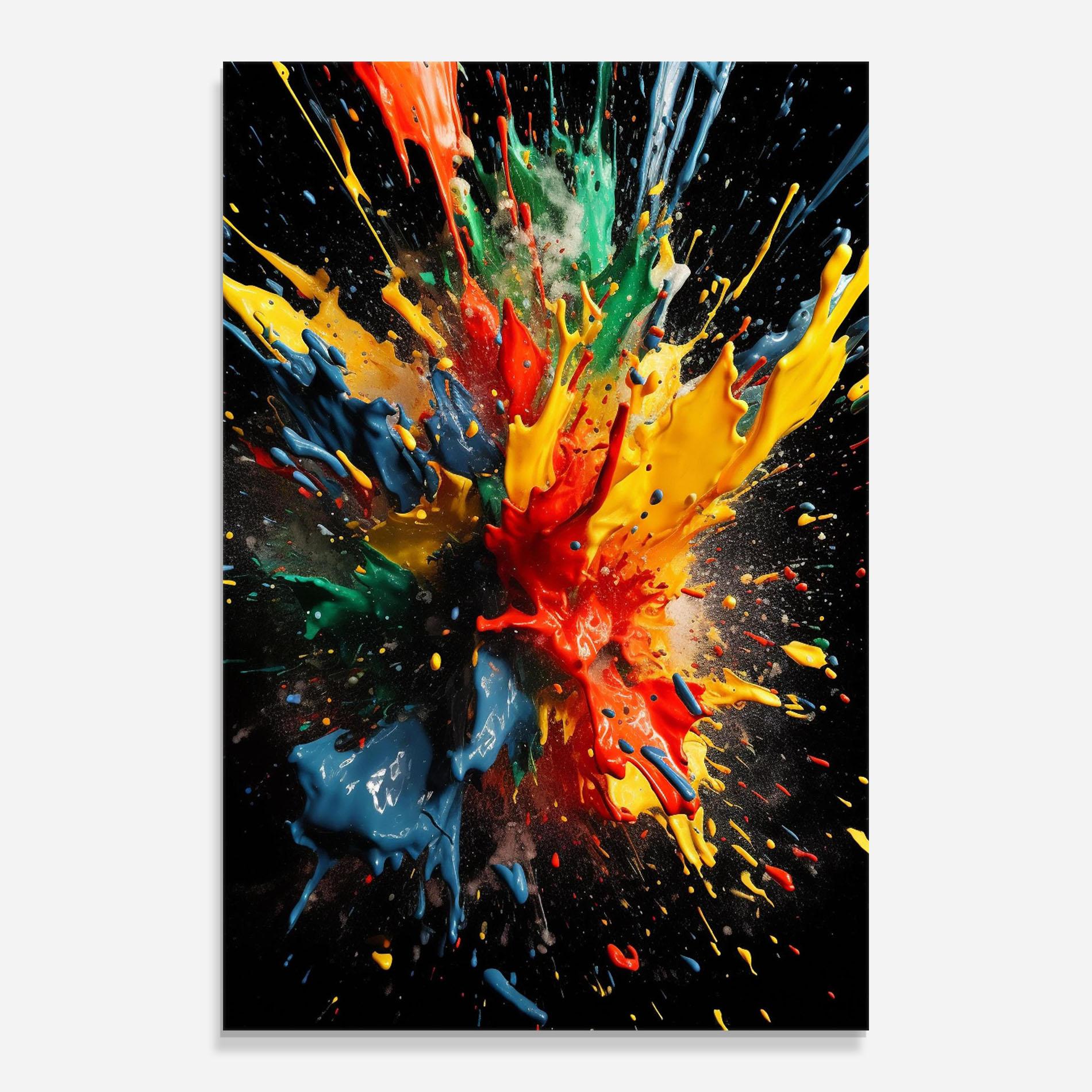 Glasbild Floating Color Splash mockup 0