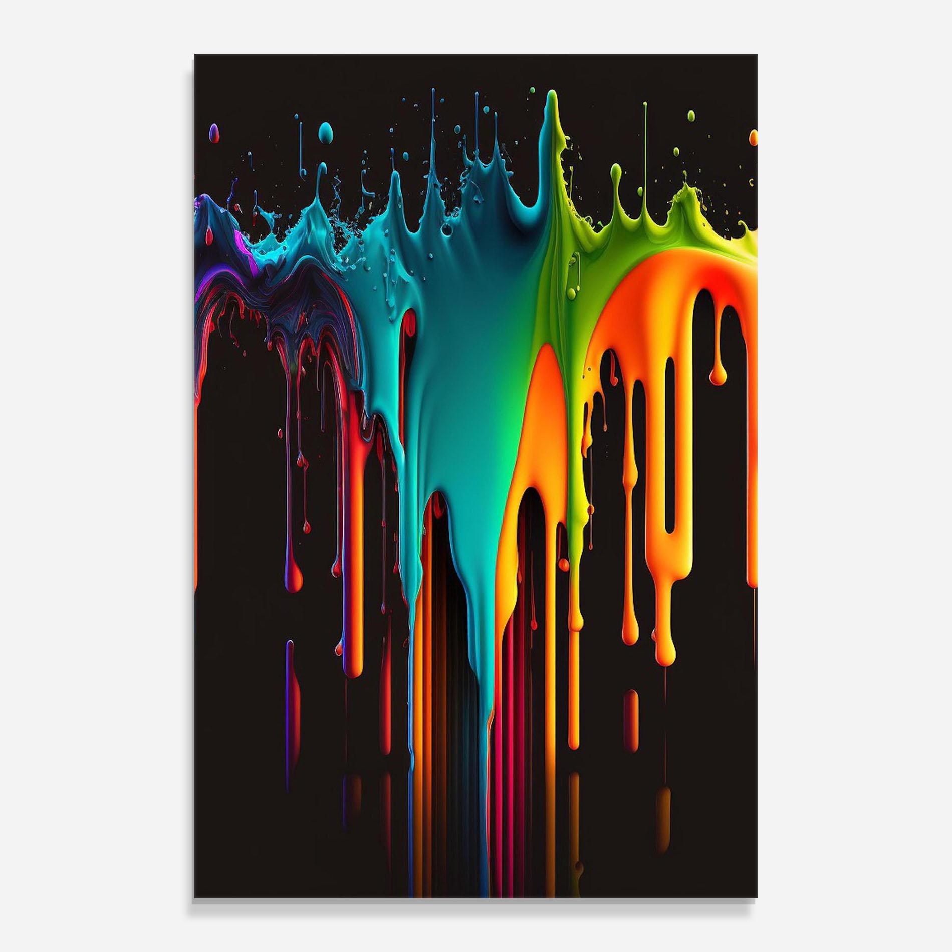 Glasbild Rainbow Floating Colors mockup 0