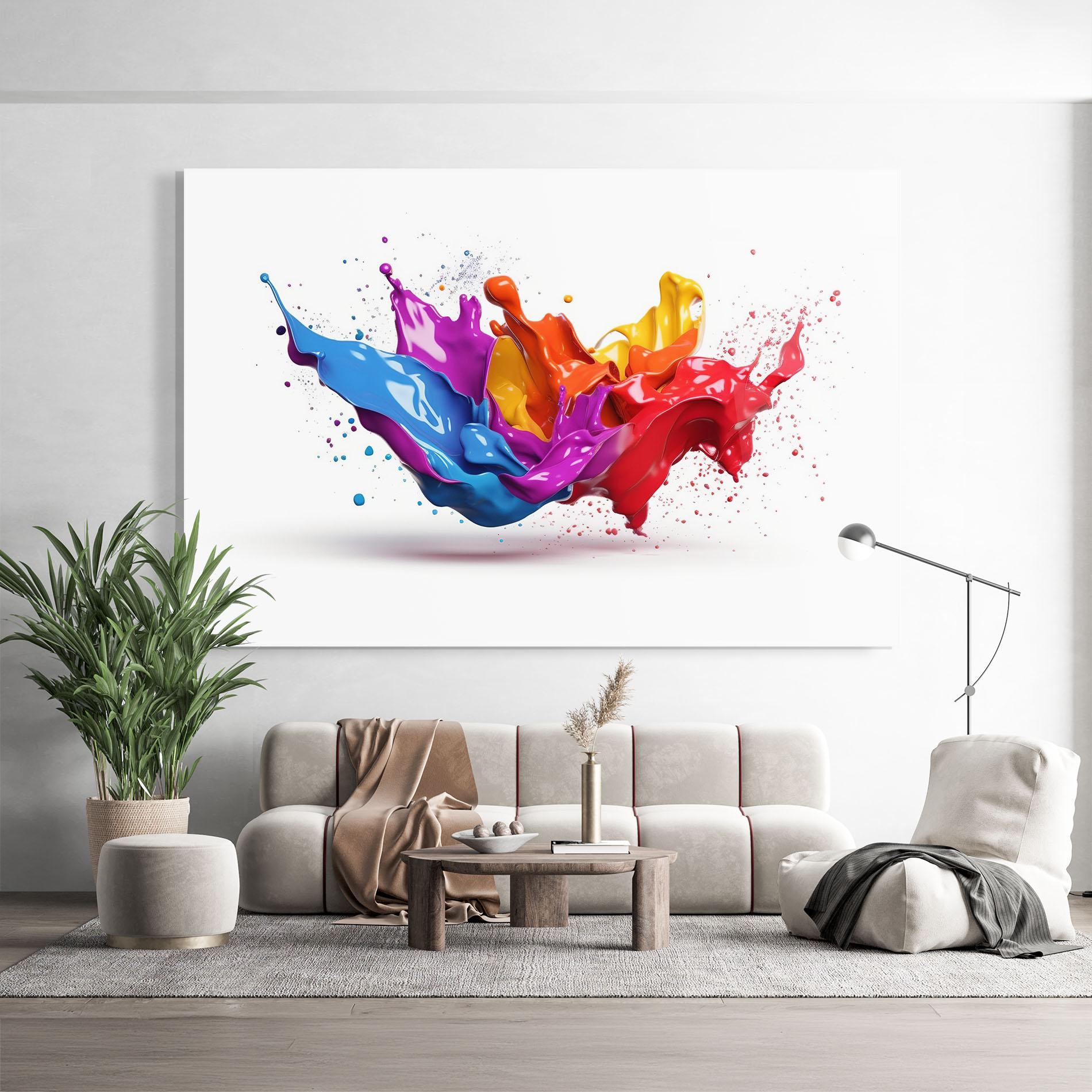 Glasbild 3d Floating Splash mockup 9
