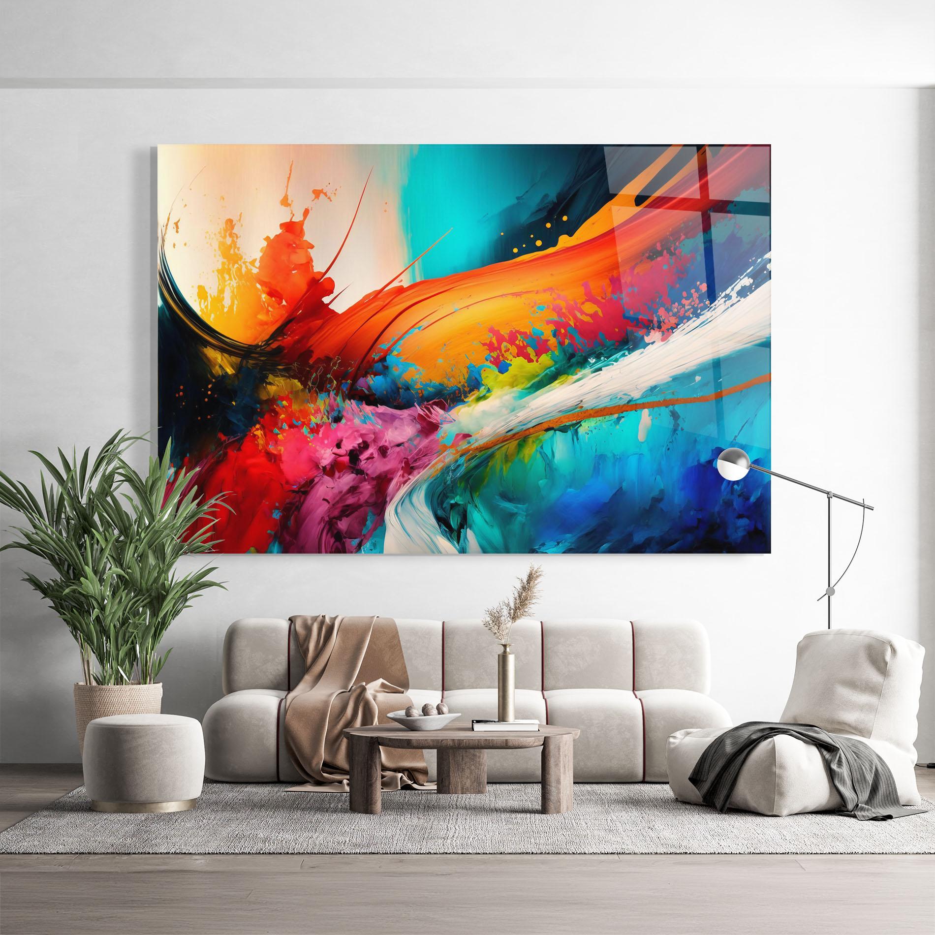 Glasbild Art Brush Strokes mockup 9