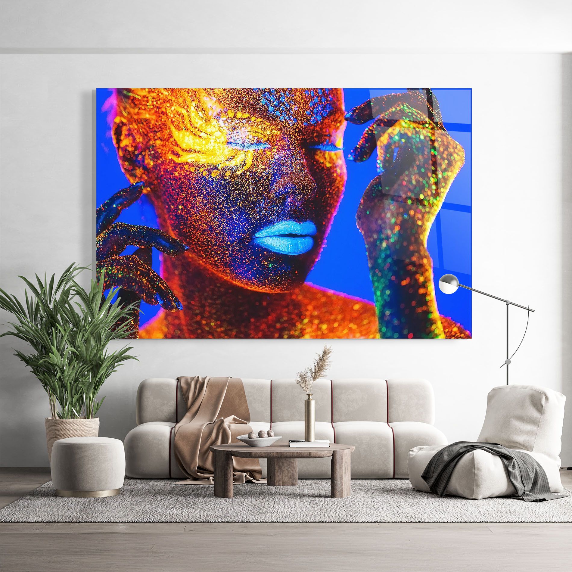 Fluorescent Blue Lips mockup 9