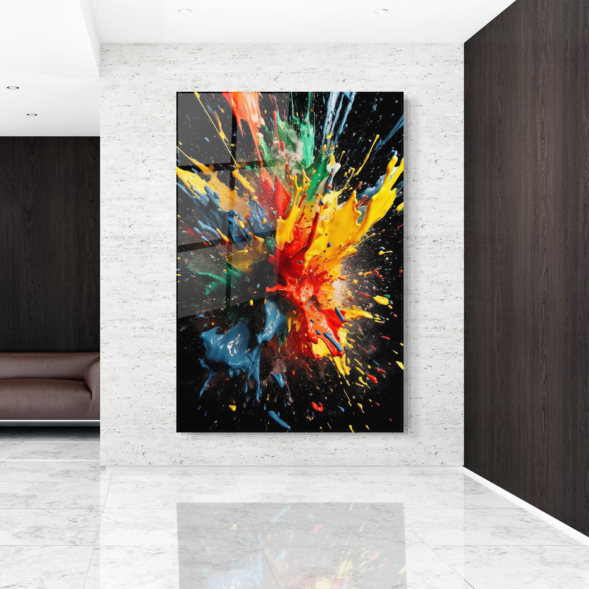 Glasbild Floating Color Splash mockup 9