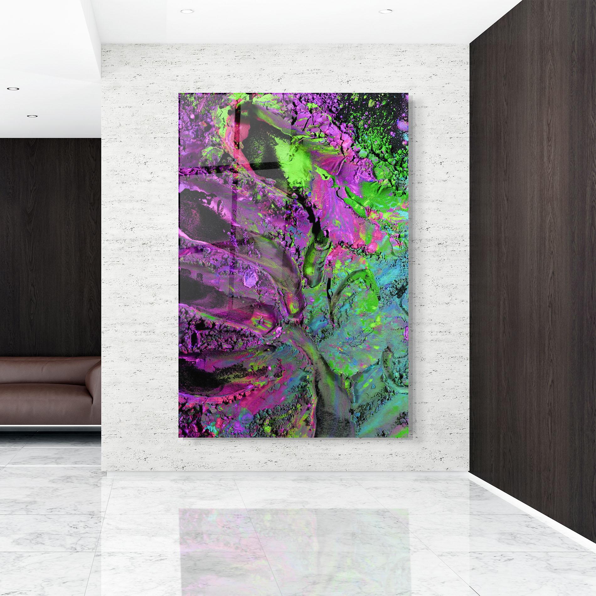 Glasbild Purple Powder mockup 9