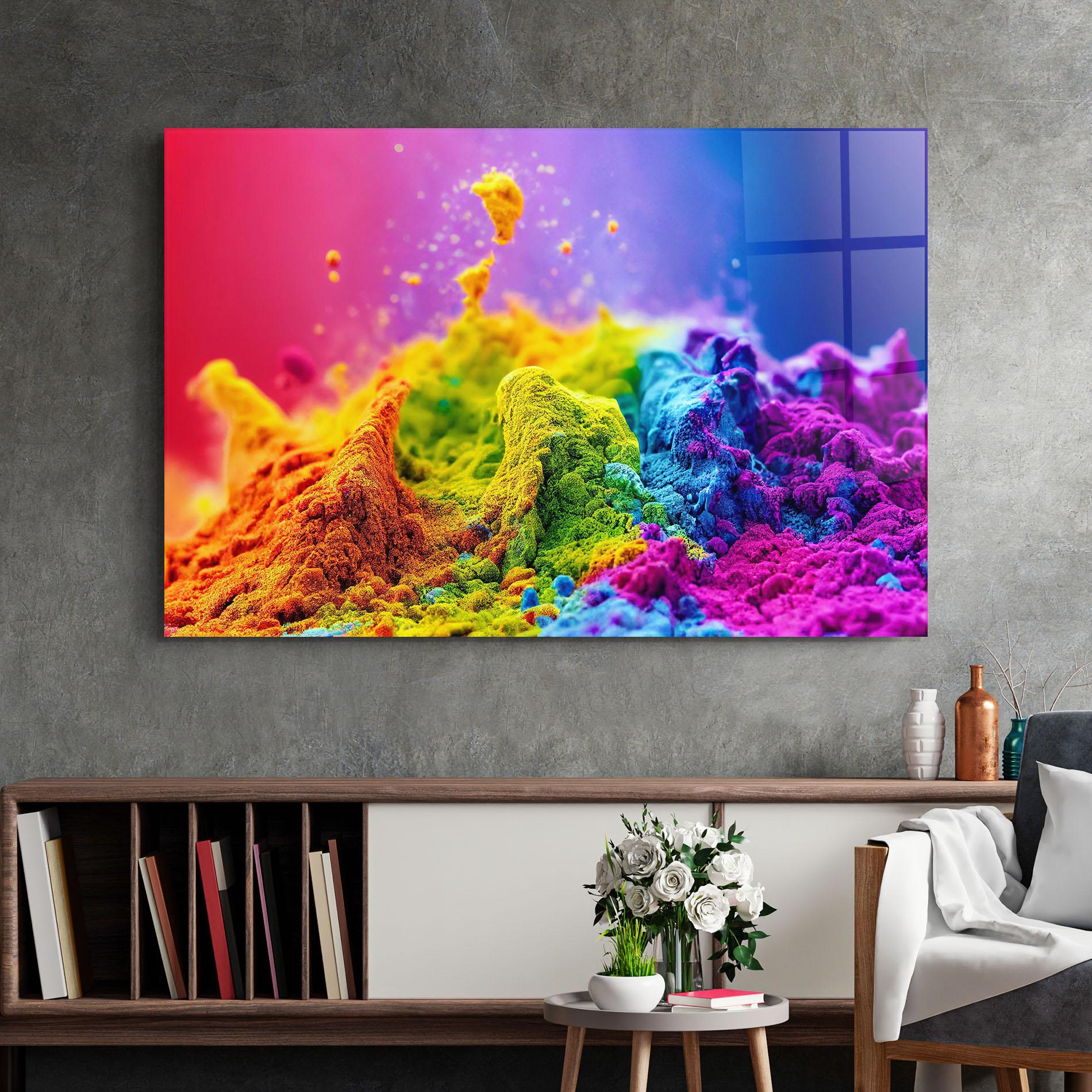Glasbild Color Powder Explosion mockup 2