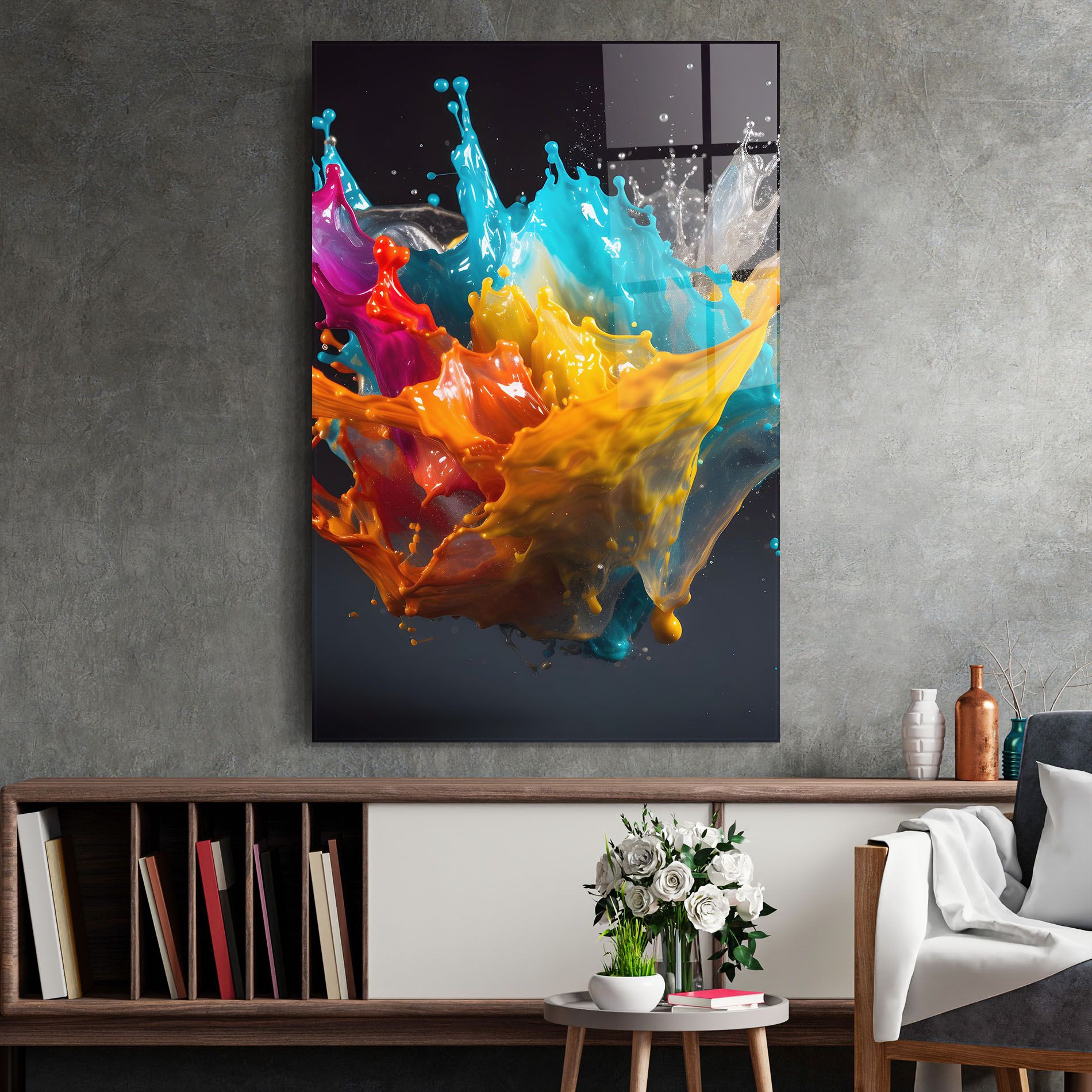 Colorful Splash Floating mockup 2