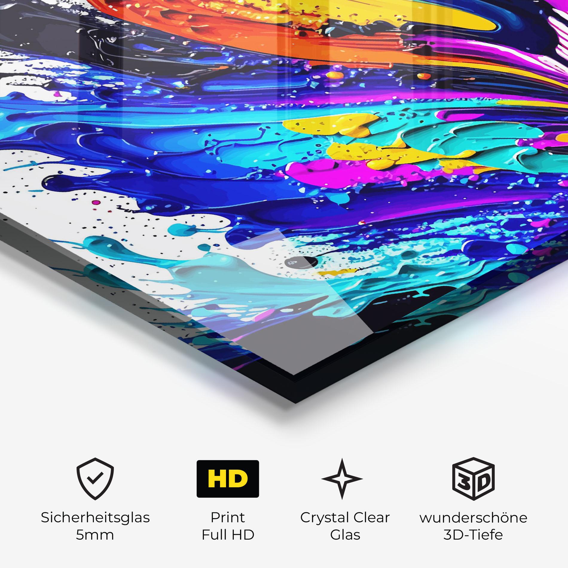 Glasbild Beautiful Splash mockup 3