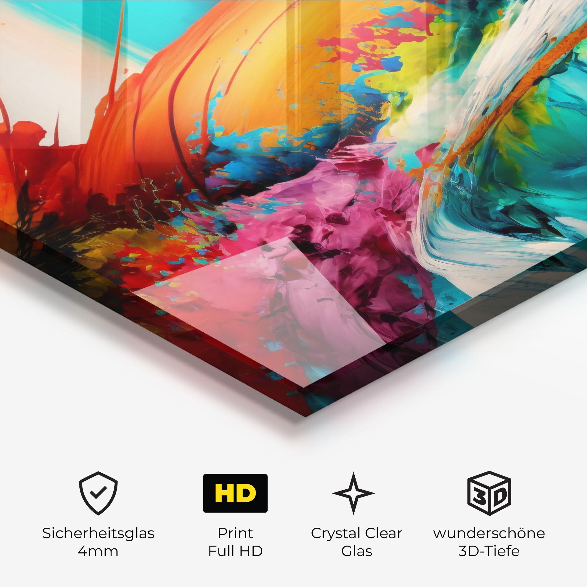 Glasbild Art Brush Strokes mockup 3