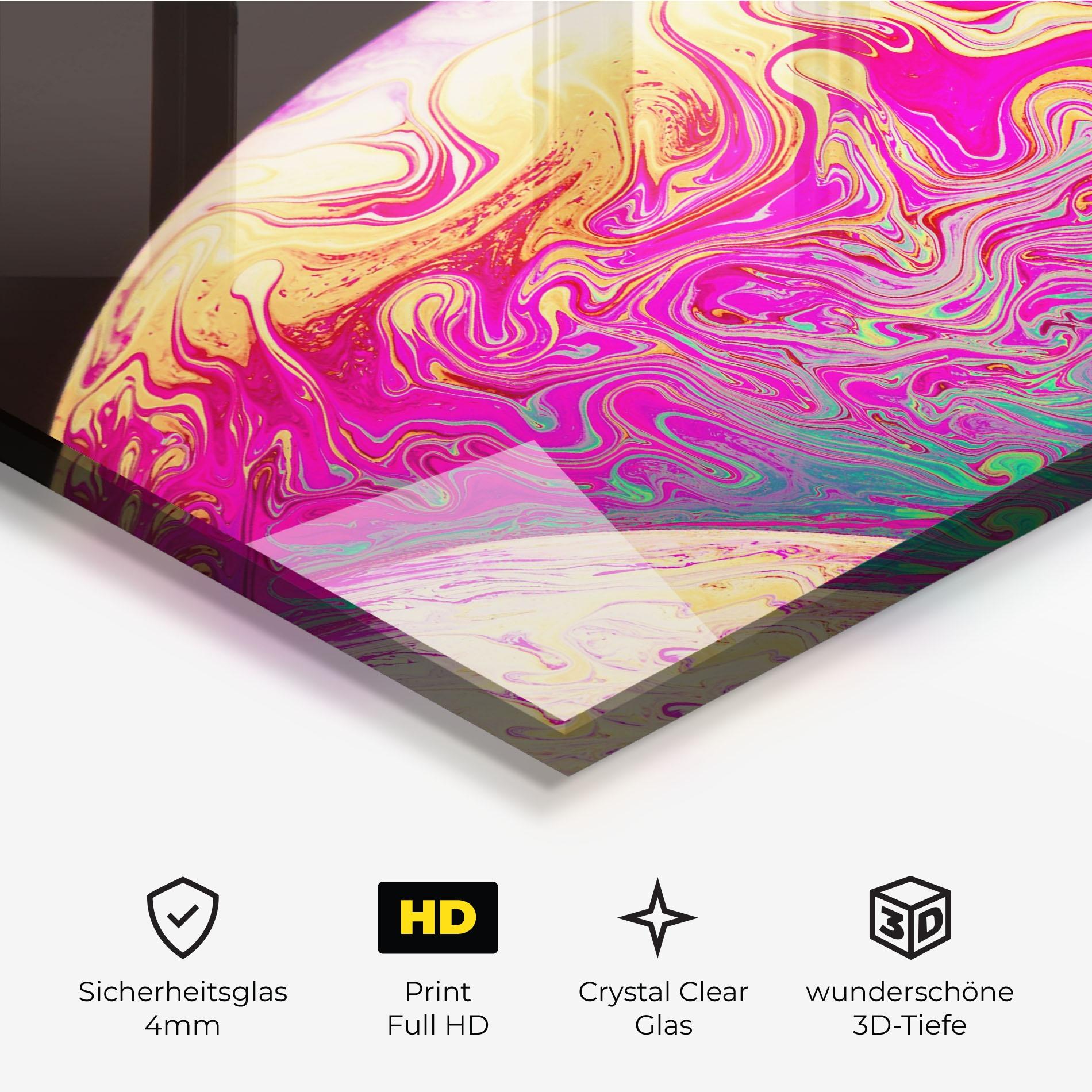 Glasbild Psychedelic Bubbles mockup 3