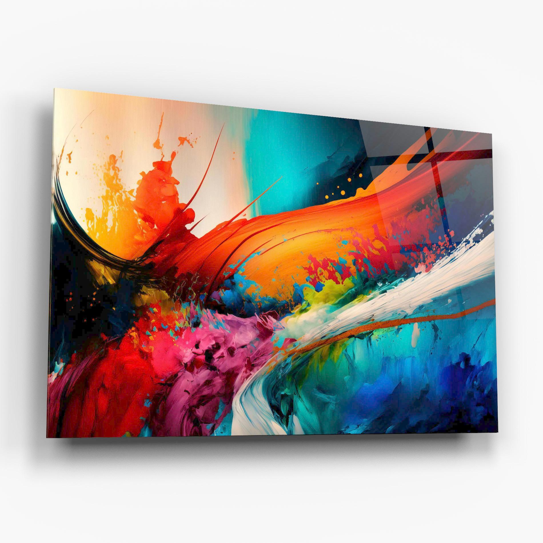 Glasbild Art Brush Strokes mockup 6