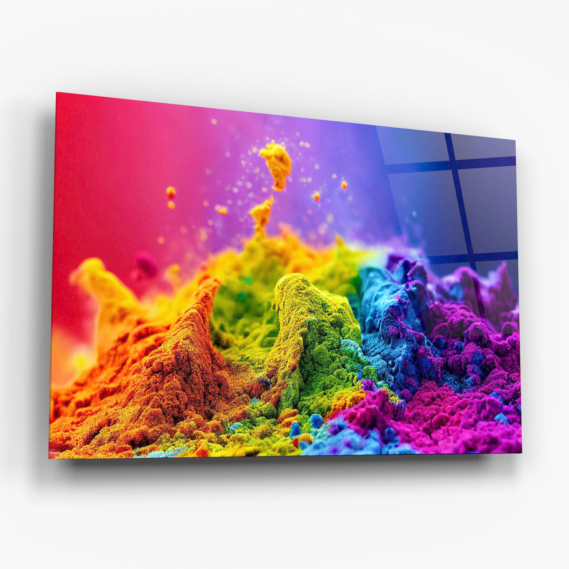 Glasbild Color Powder Explosion mockup 6