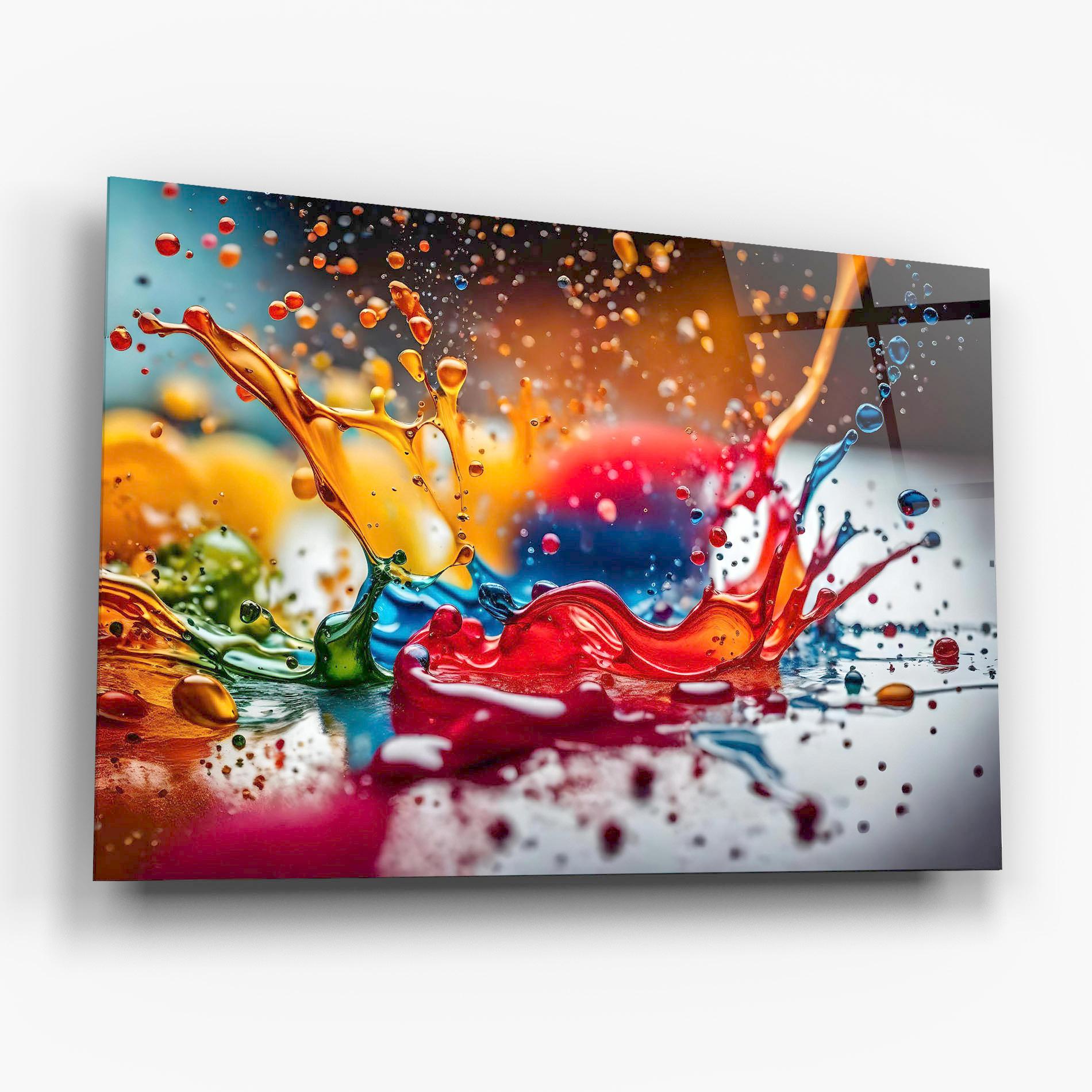 Glasbild Water Color Splash mockup 6
