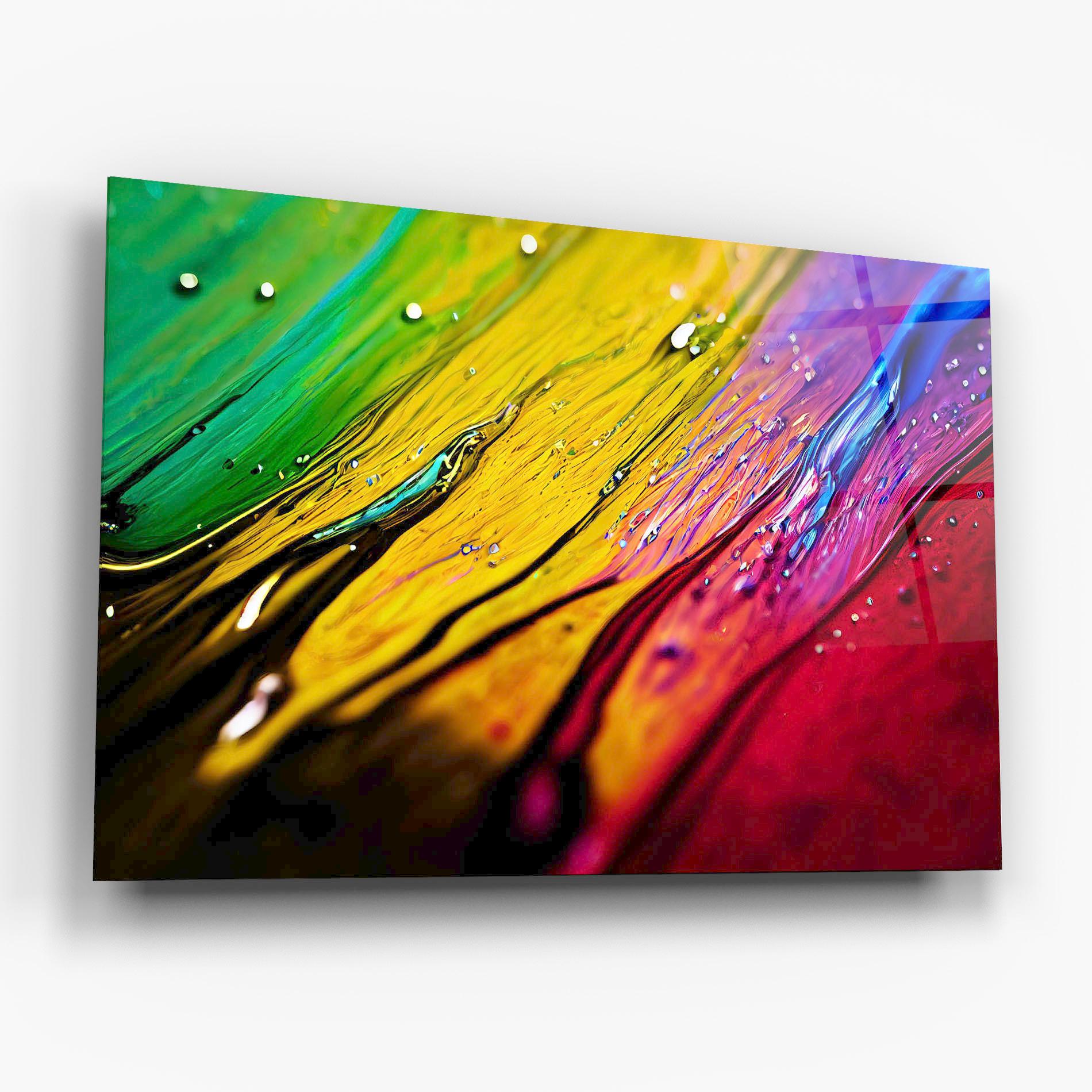 Glasbild Yellow Green mockup 6