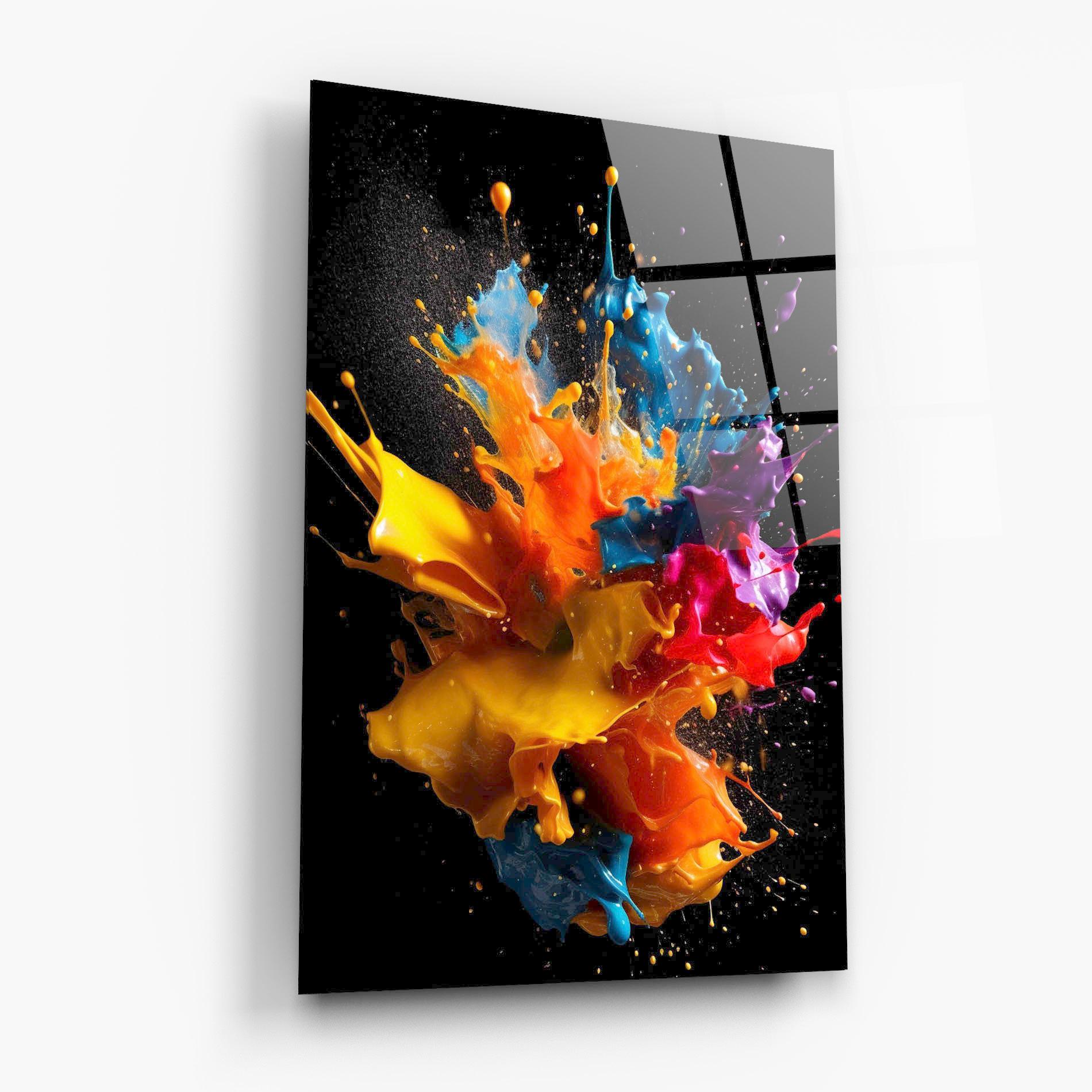 Glasbild Colors Splashing mockup 6