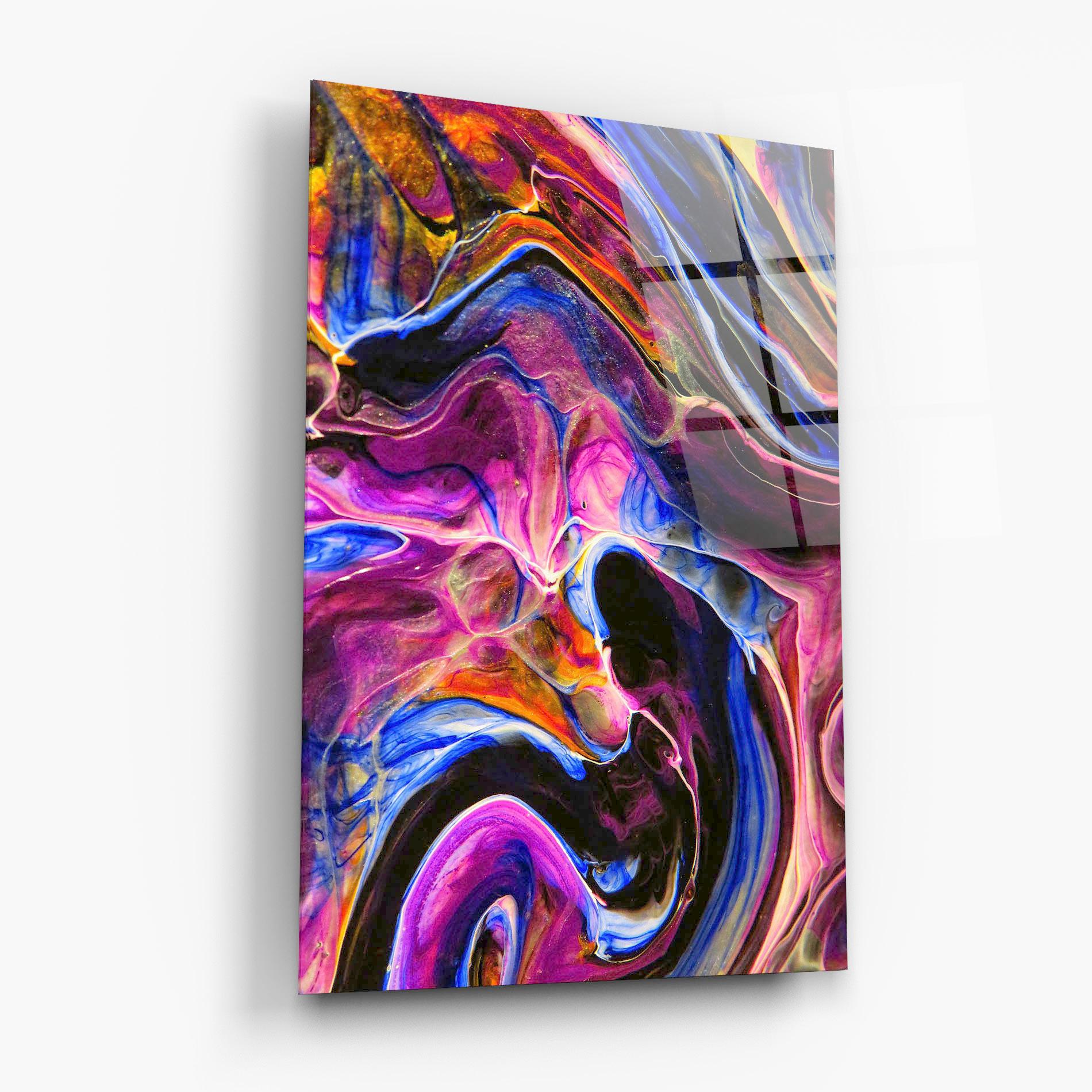 Glasbild Colourful Abstract Shades mockup 6