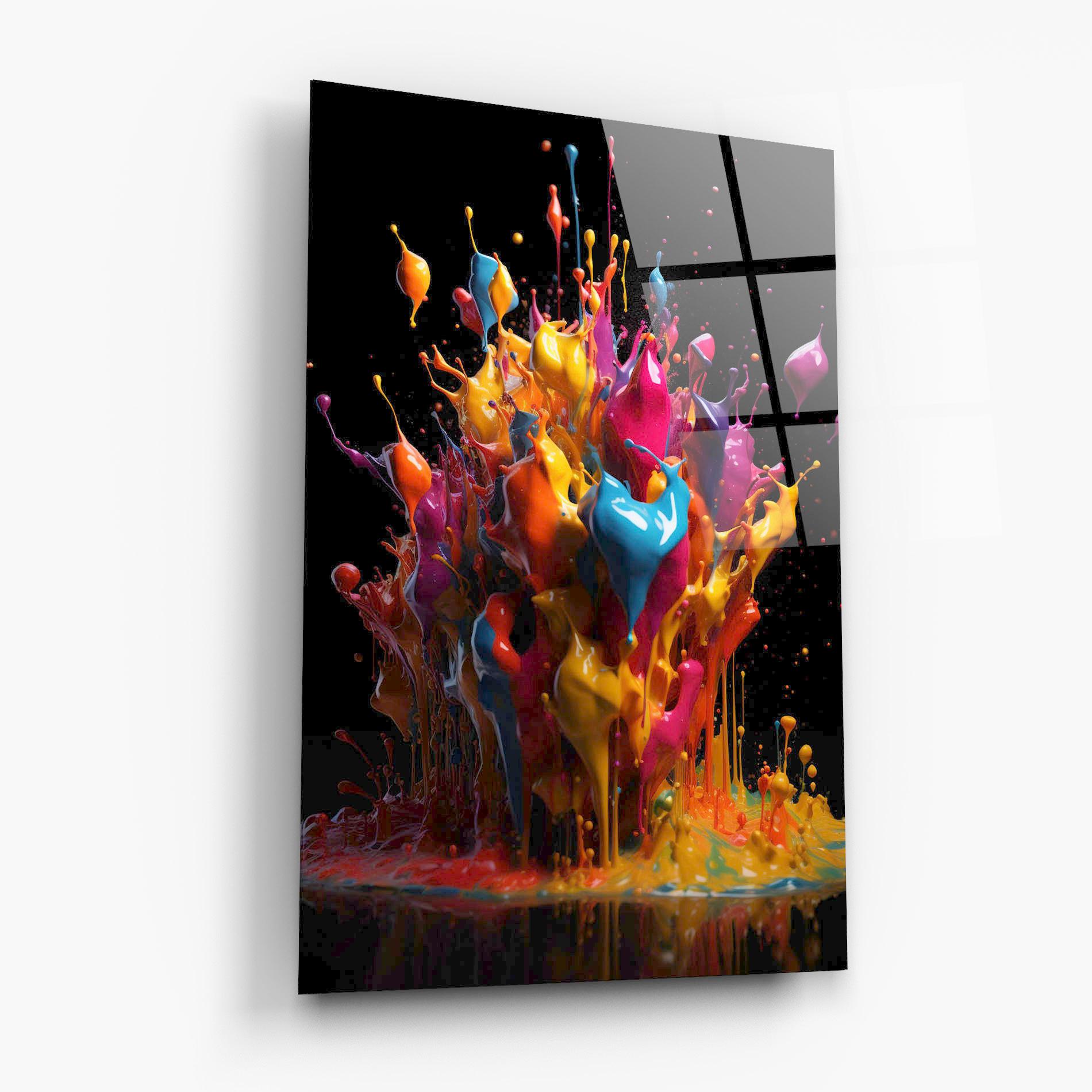 Glasbild Liquid Splashing mockup 6