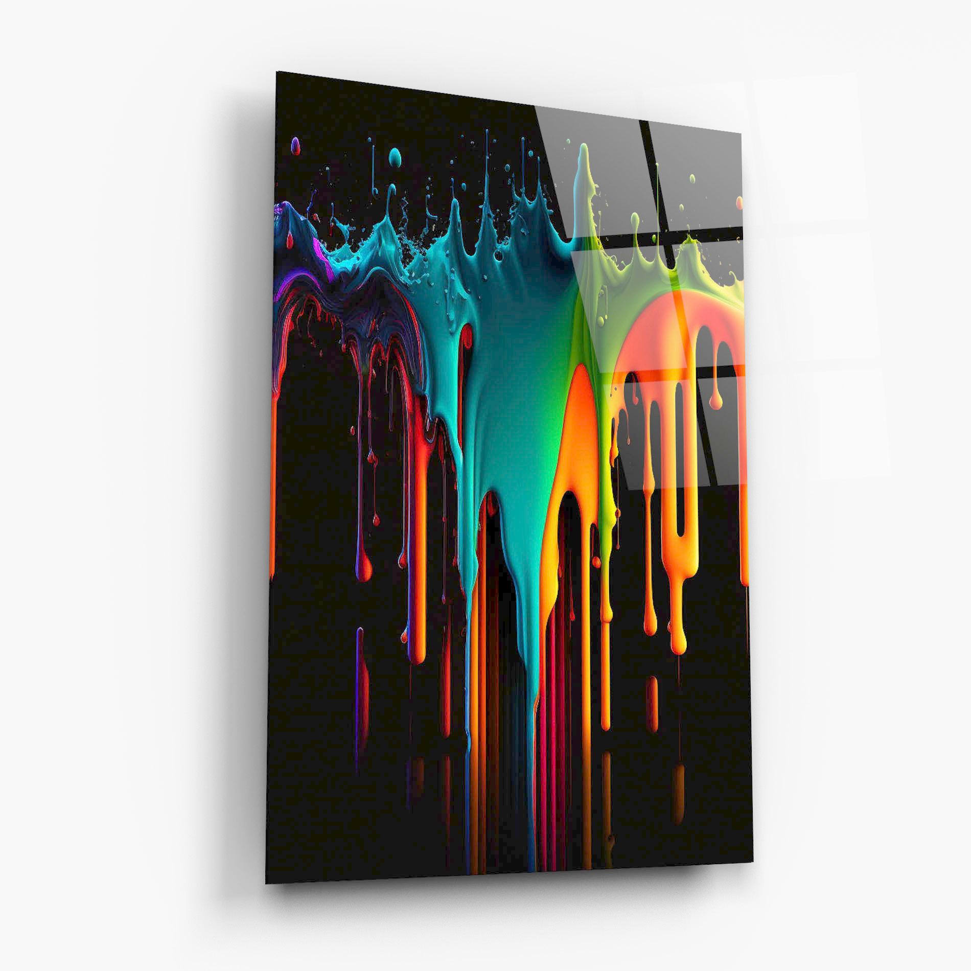 Glasbild Rainbow Floating Colors mockup 6