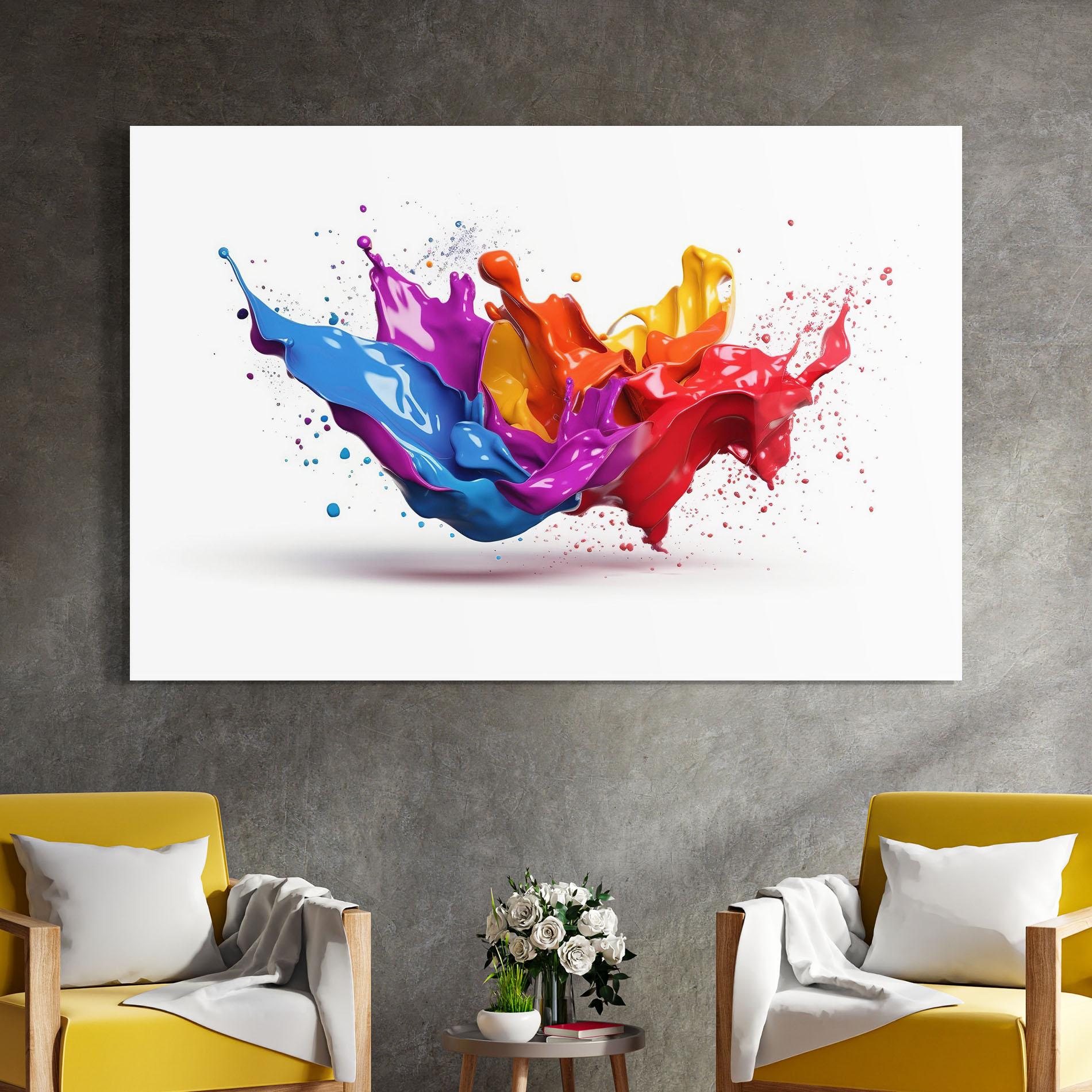 Glasbild 3d Floating Splash mockup 4