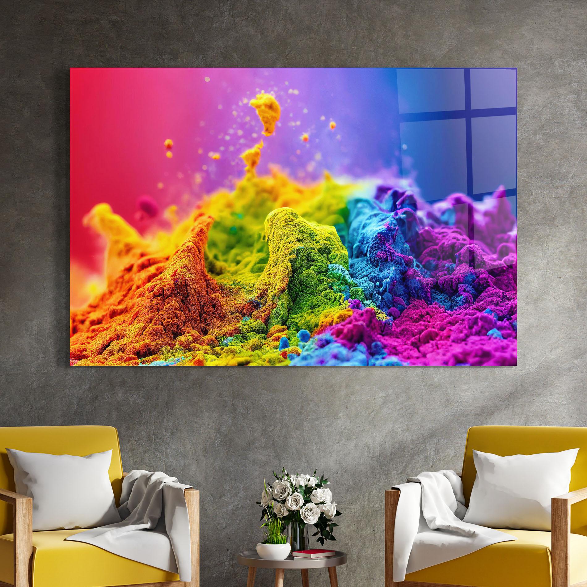 Glasbild Color Powder Explosion mockup 4