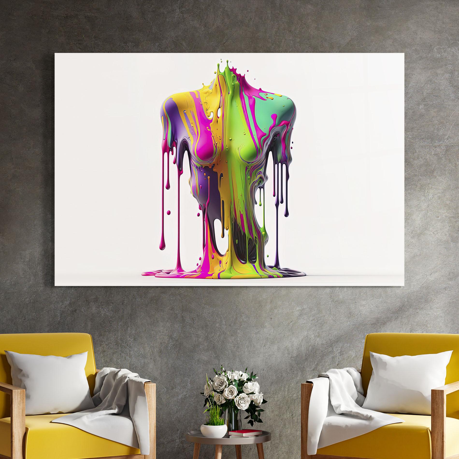 Glasbild Colorful Body mockup 4