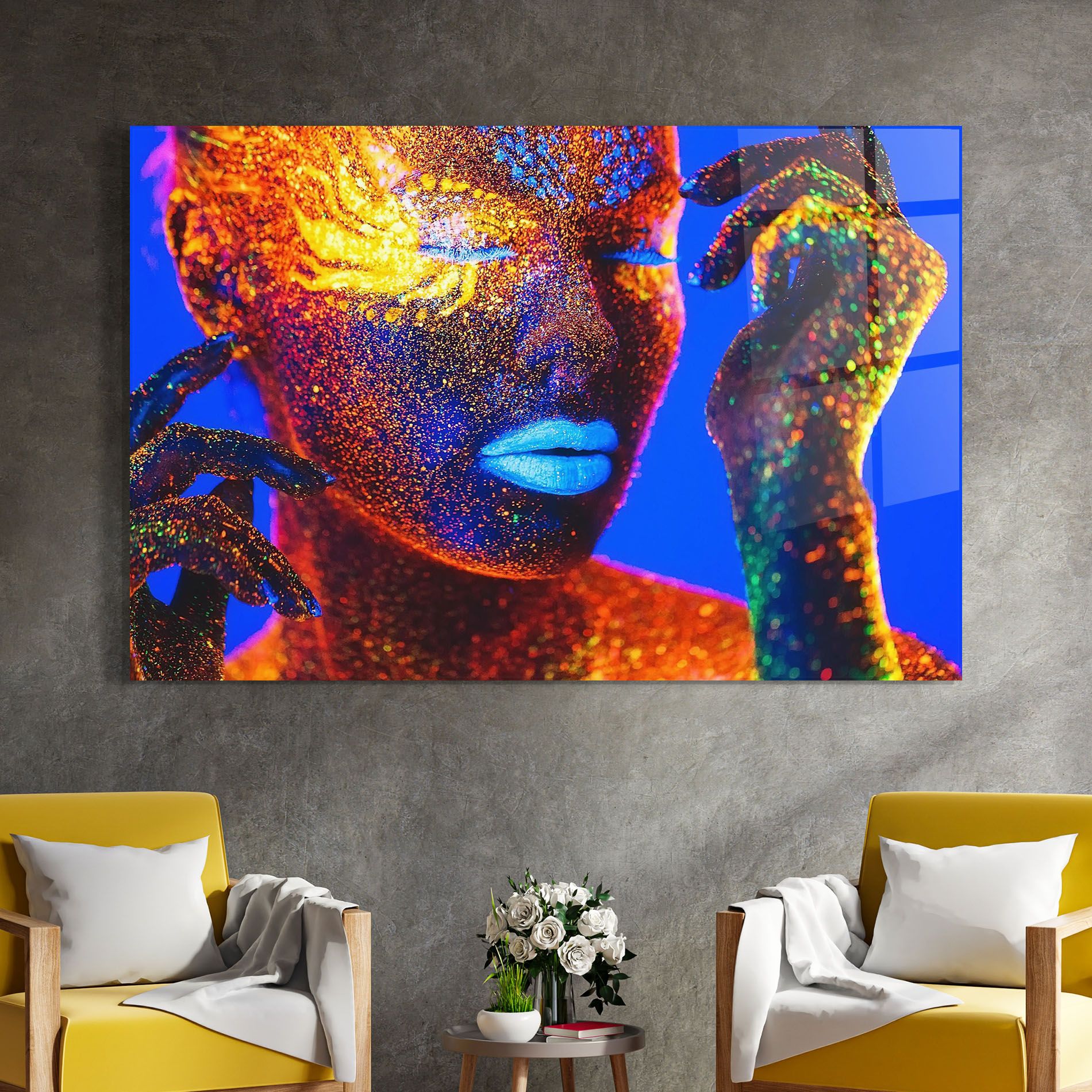 Fluorescent Blue Lips mockup 4