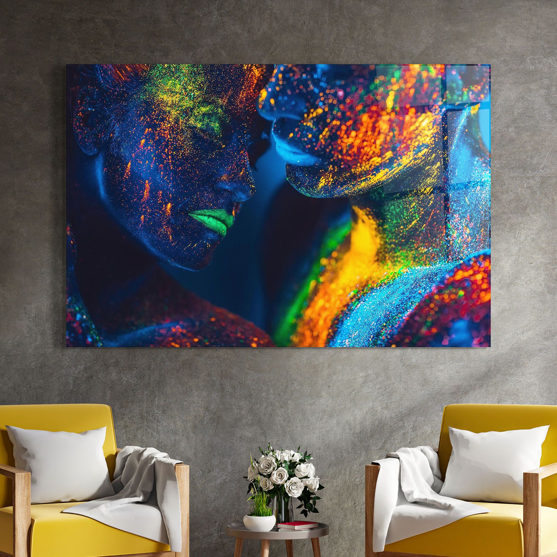 Fluorescent Green Lips mockup 4