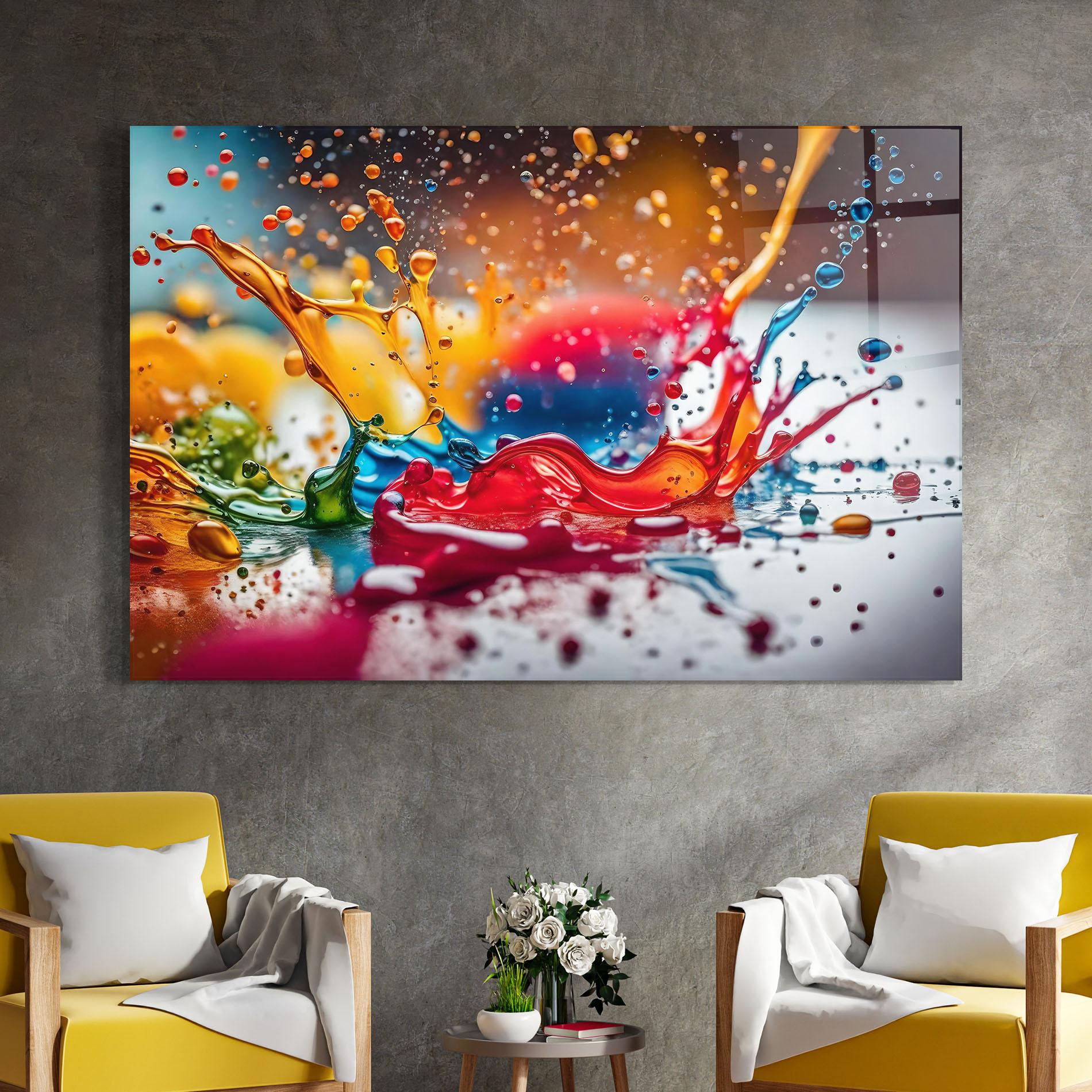 Glasbild Water Color Splash mockup 4